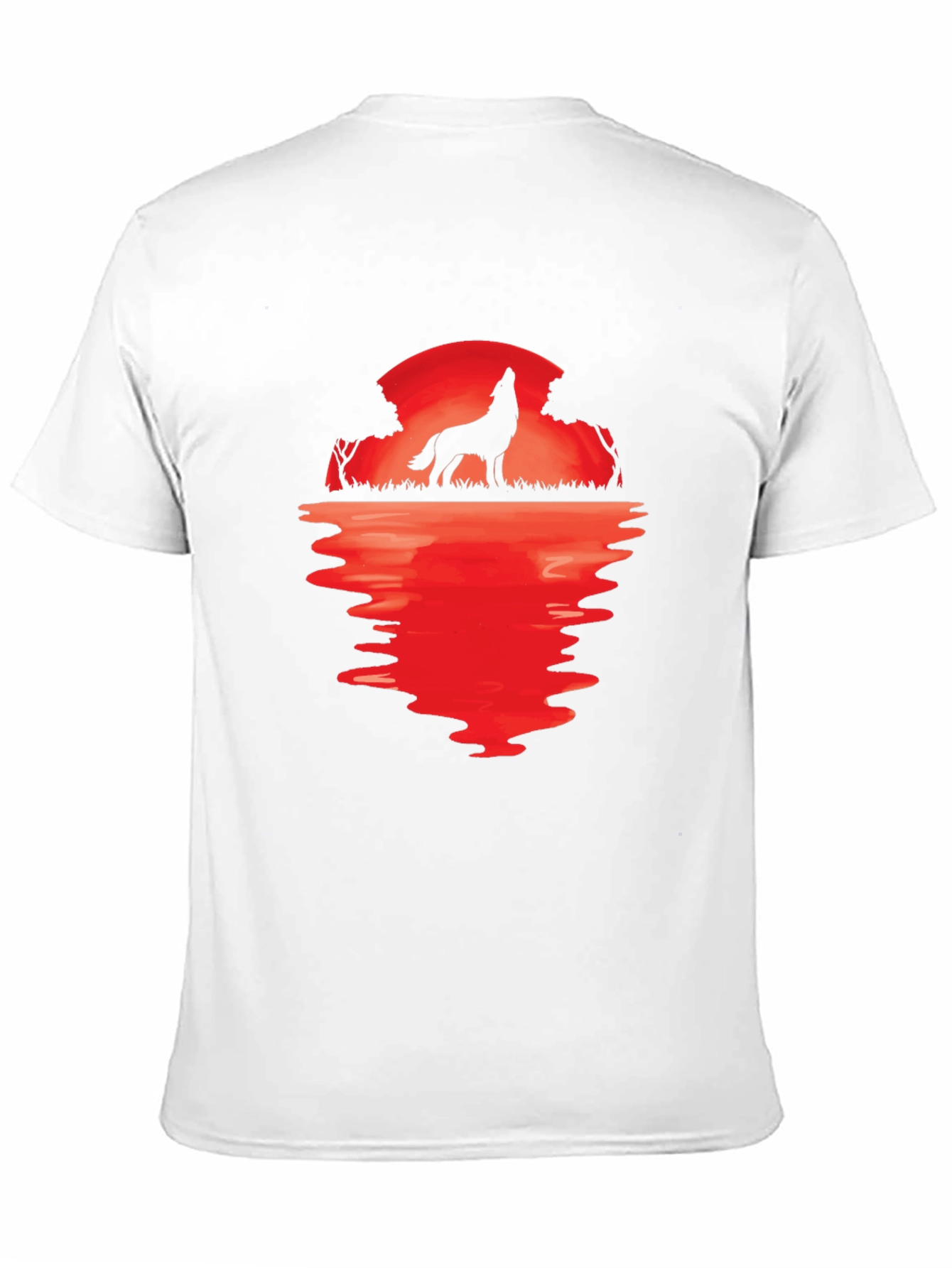 Wolf Howling at Moon Graphic Tee