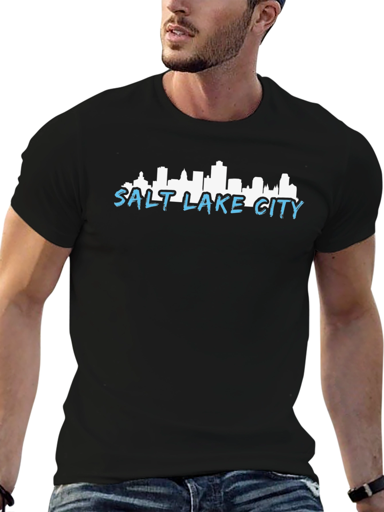 Salt Lake City Skyline Graphic T-Shirt