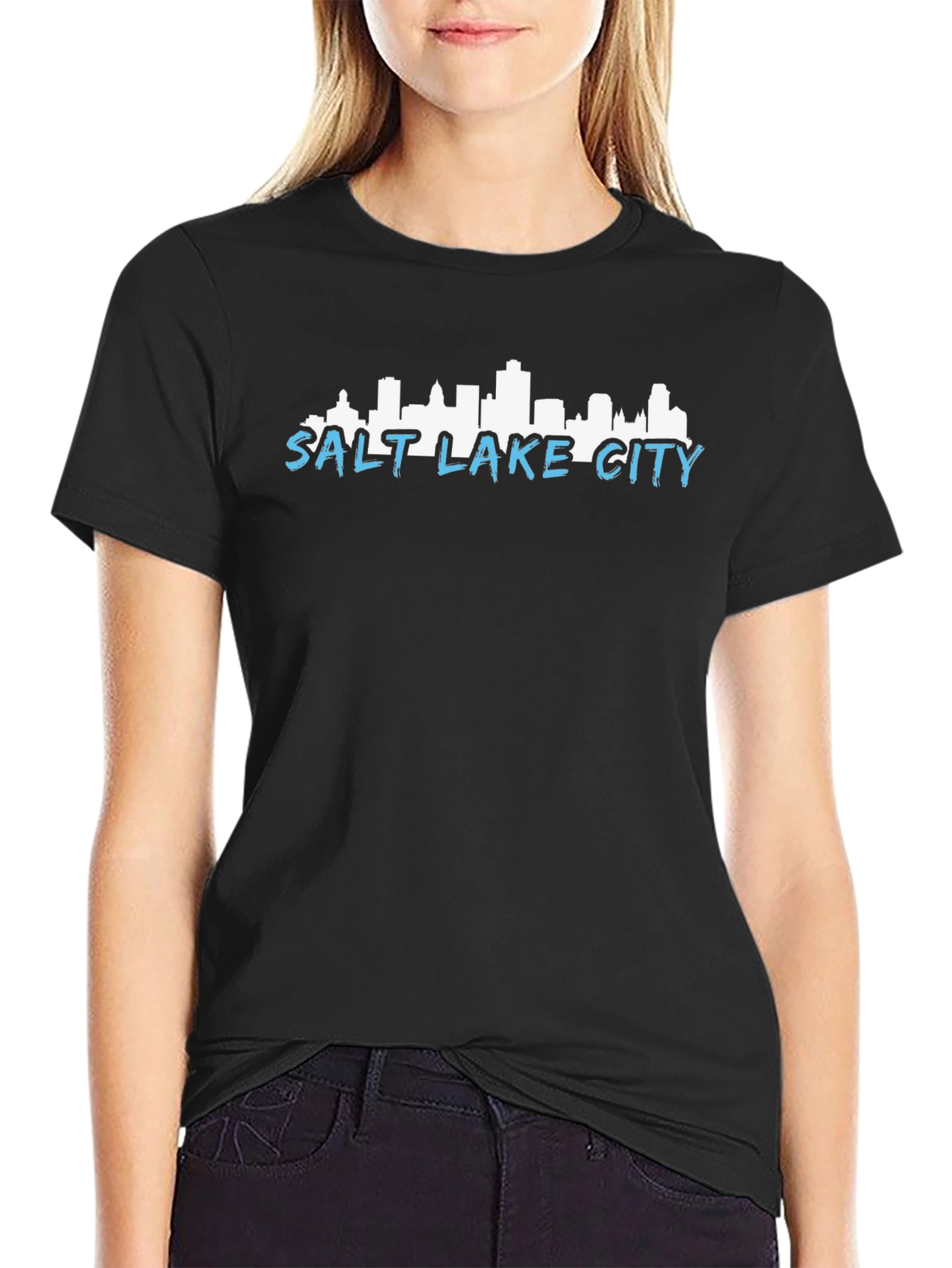 Salt Lake City Skyline Graphic T-Shirt