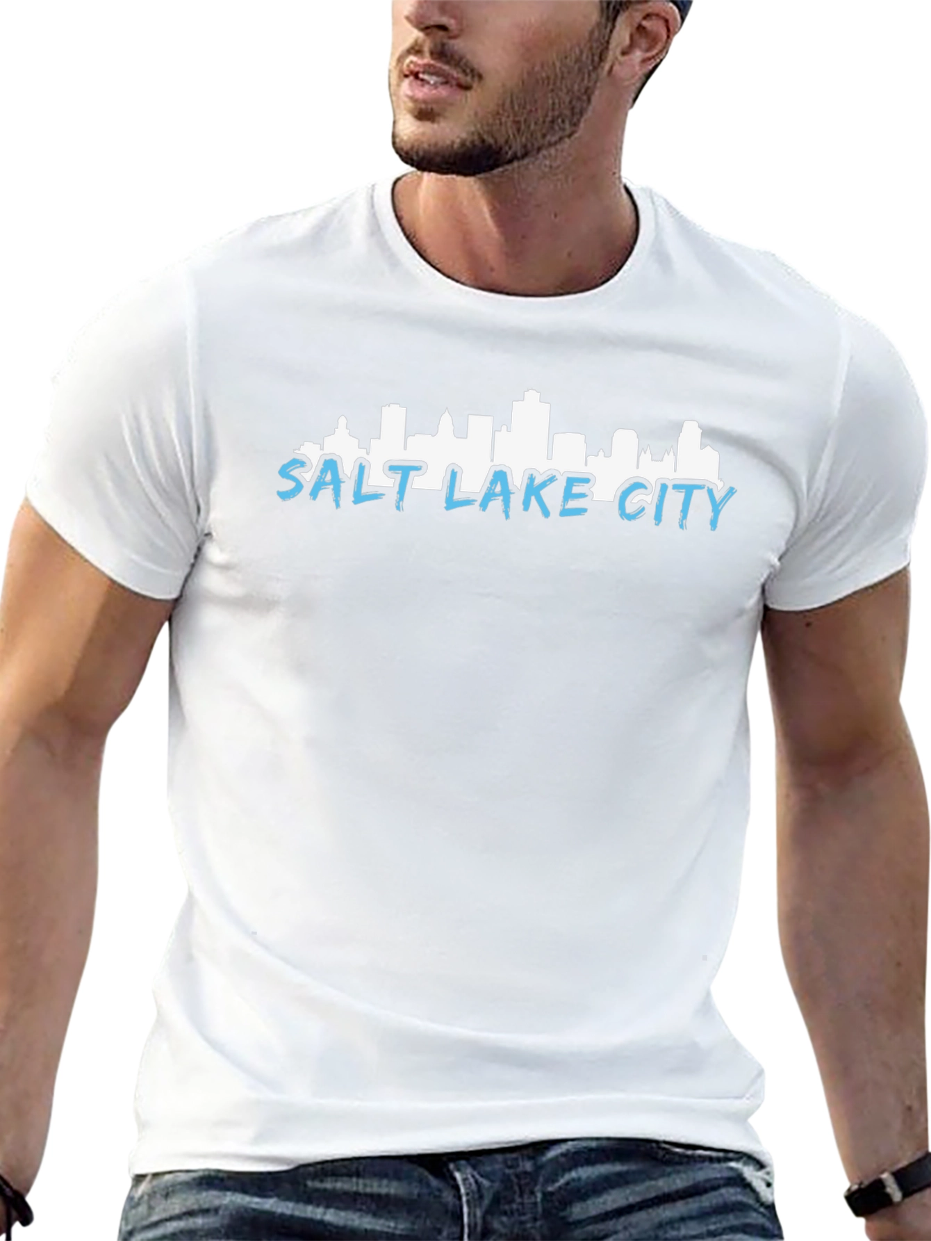 Salt Lake City Skyline Graphic T-Shirt