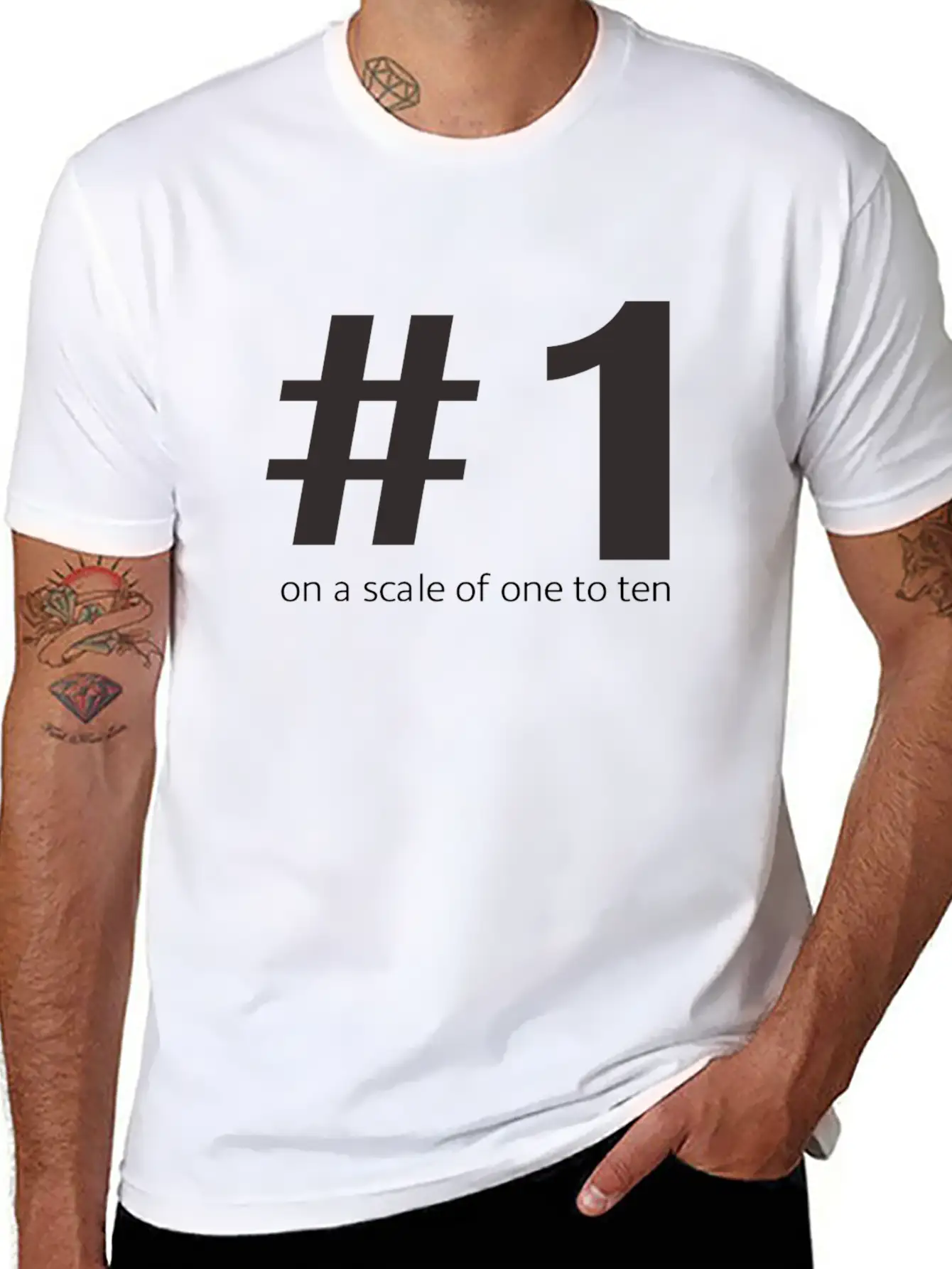 1 On A Scale Of 1 To 10 Casual Graphic T-Shirt – Simple And Comfortable Daily Wear