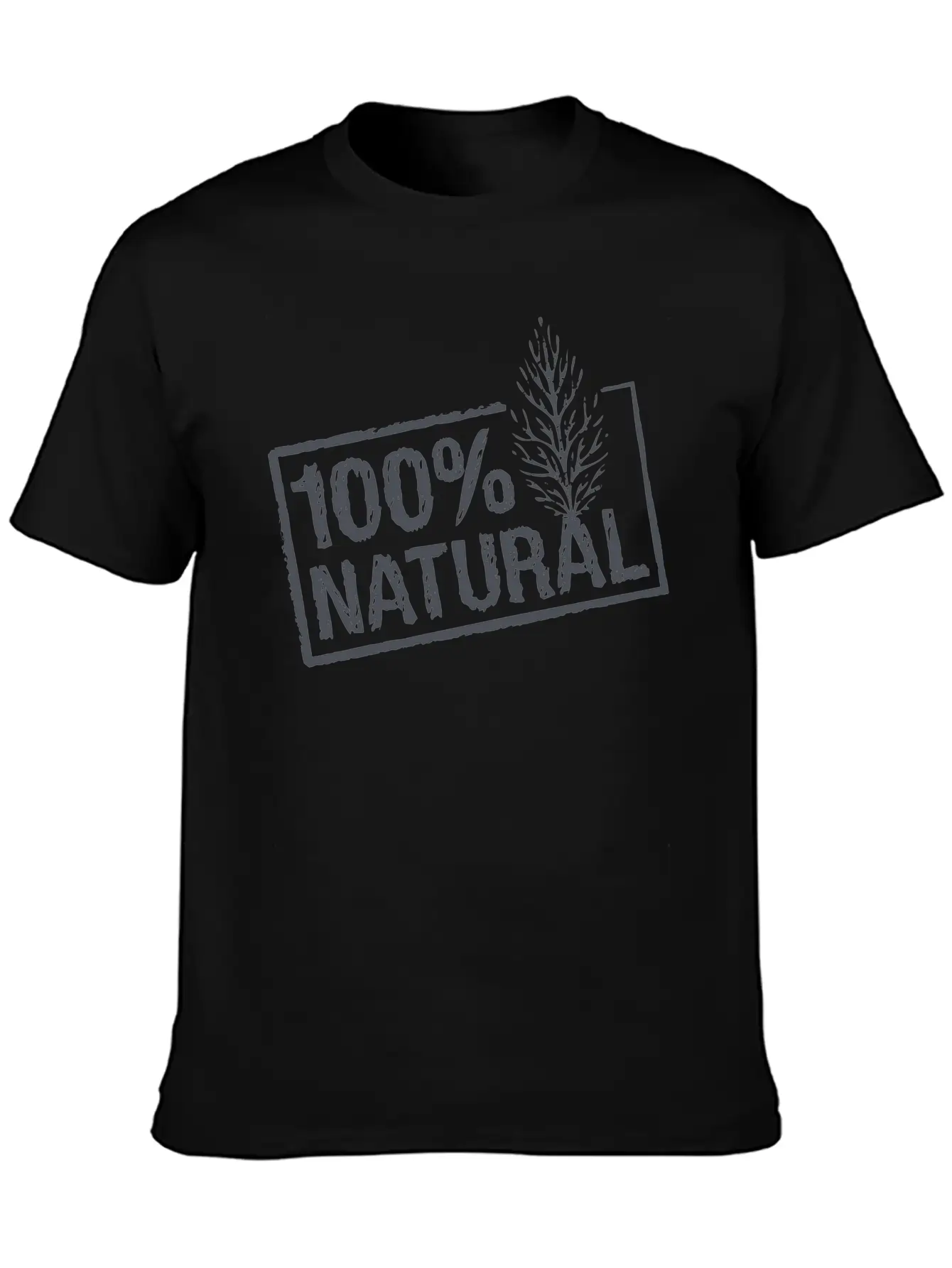 100% All Natural Stamp - (Plain) Timeless Short Sleeve Tee – Comfy And Minimalist Design