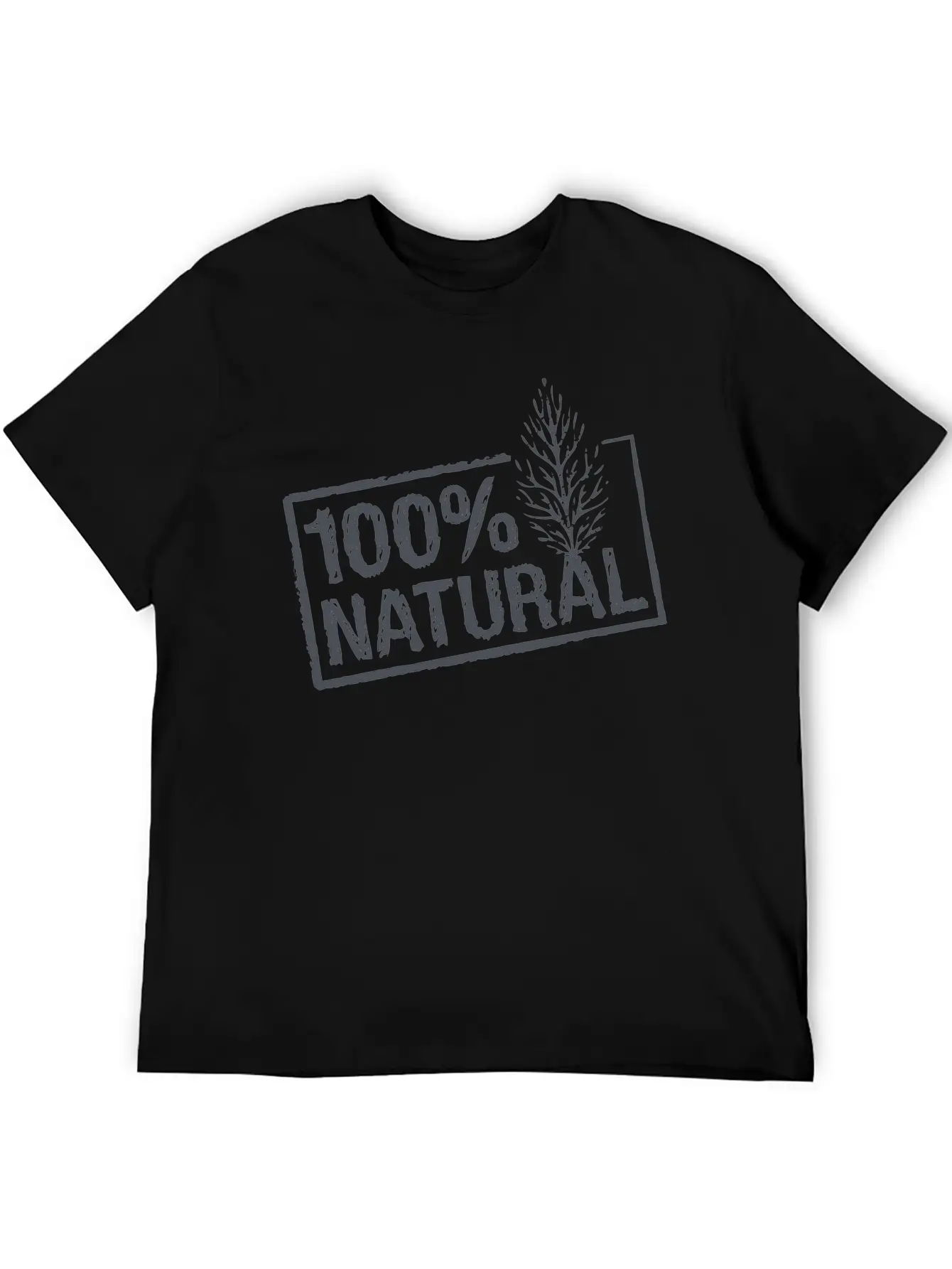 100% All Natural Stamp - (Plain) Timeless Short Sleeve Tee – Comfy And Minimalist Design