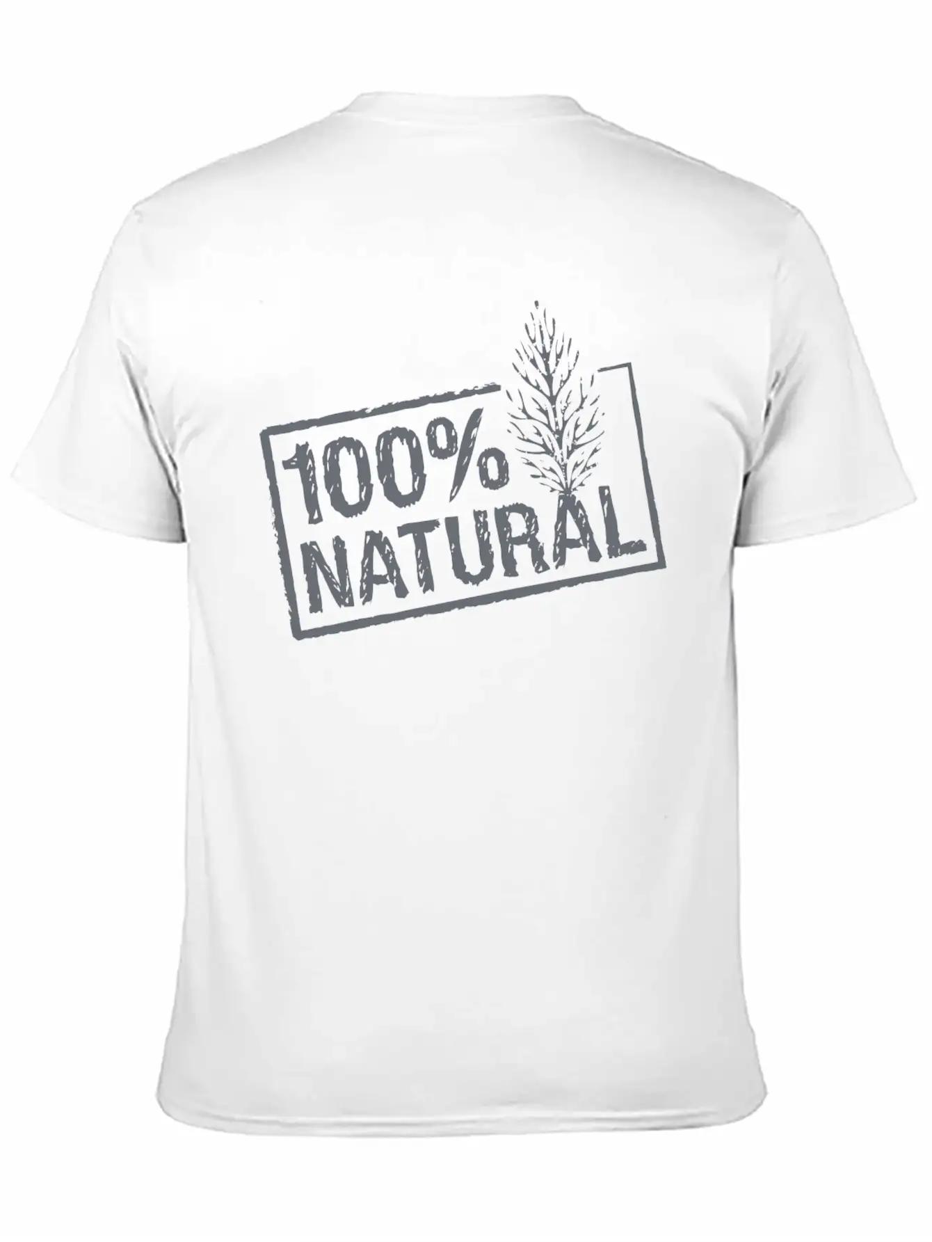 100% All Natural Stamp - (Plain) Timeless Short Sleeve Tee – Comfy And Minimalist Design