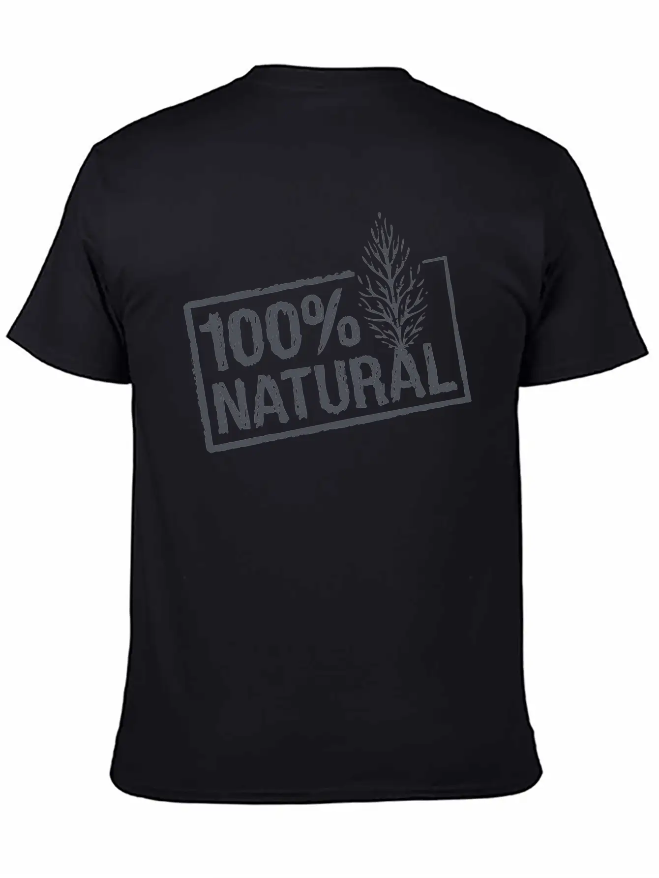 100% All Natural Stamp - (Plain) Timeless Short Sleeve Tee – Comfy And Minimalist Design