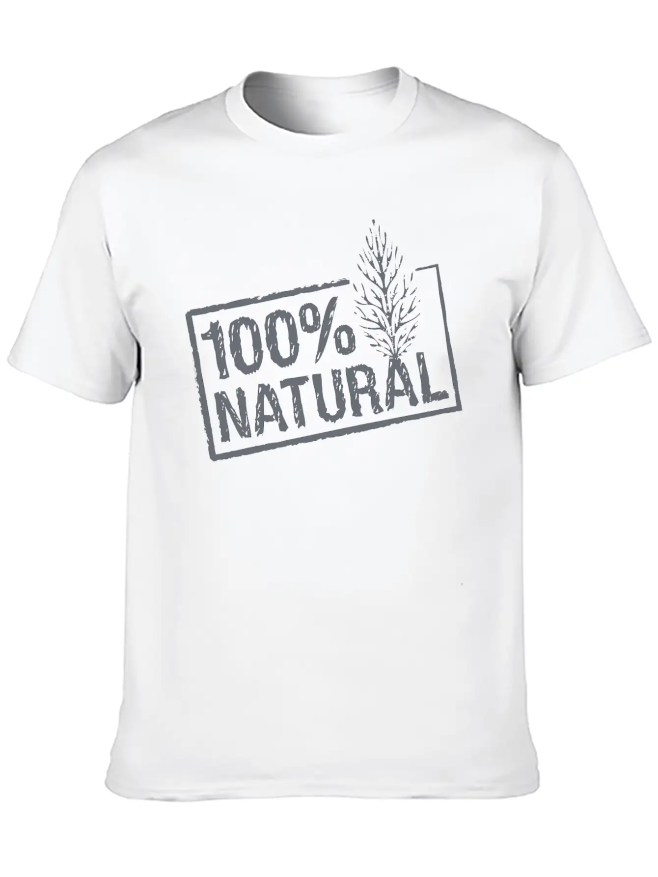 100% All Natural Stamp - (Plain) Timeless Short Sleeve Tee – Comfy And Minimalist Design