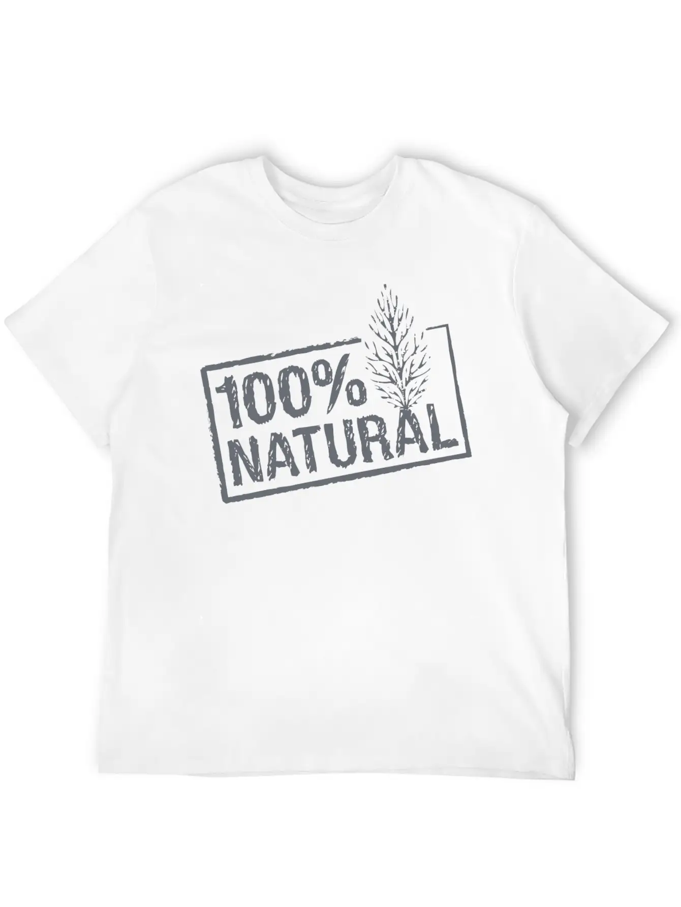 100% All Natural Stamp - (Plain) Timeless Short Sleeve Tee – Comfy And Minimalist Design