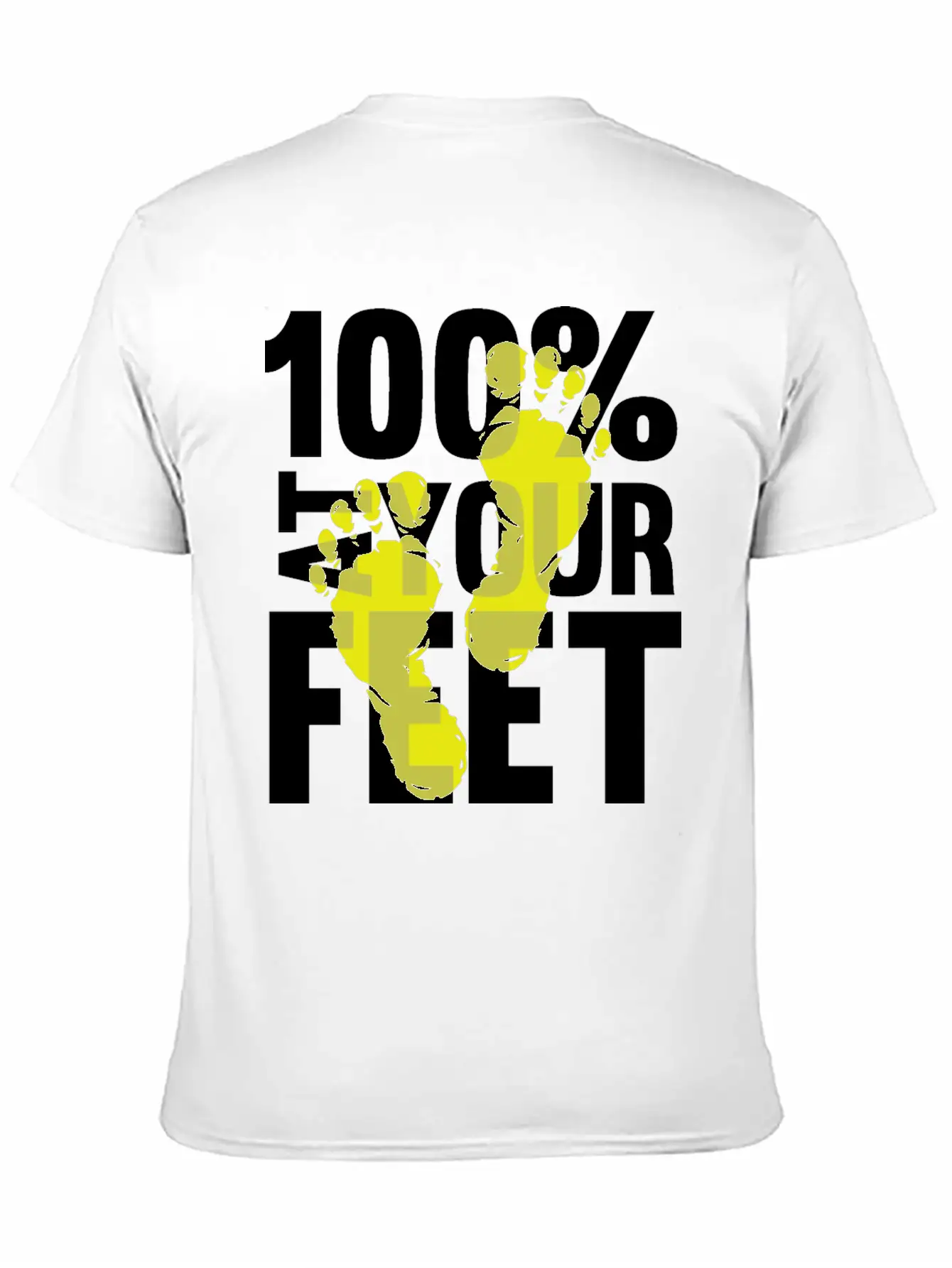 100% At Your Feet Casual Graphic T-Shirt – Simple And Comfortable Daily Wear