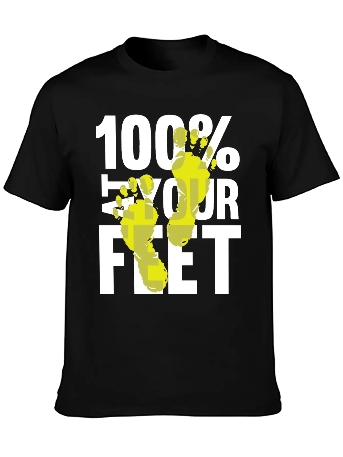 100% At Your Feet Casual Graphic T-Shirt – Simple And Comfortable Daily Wear