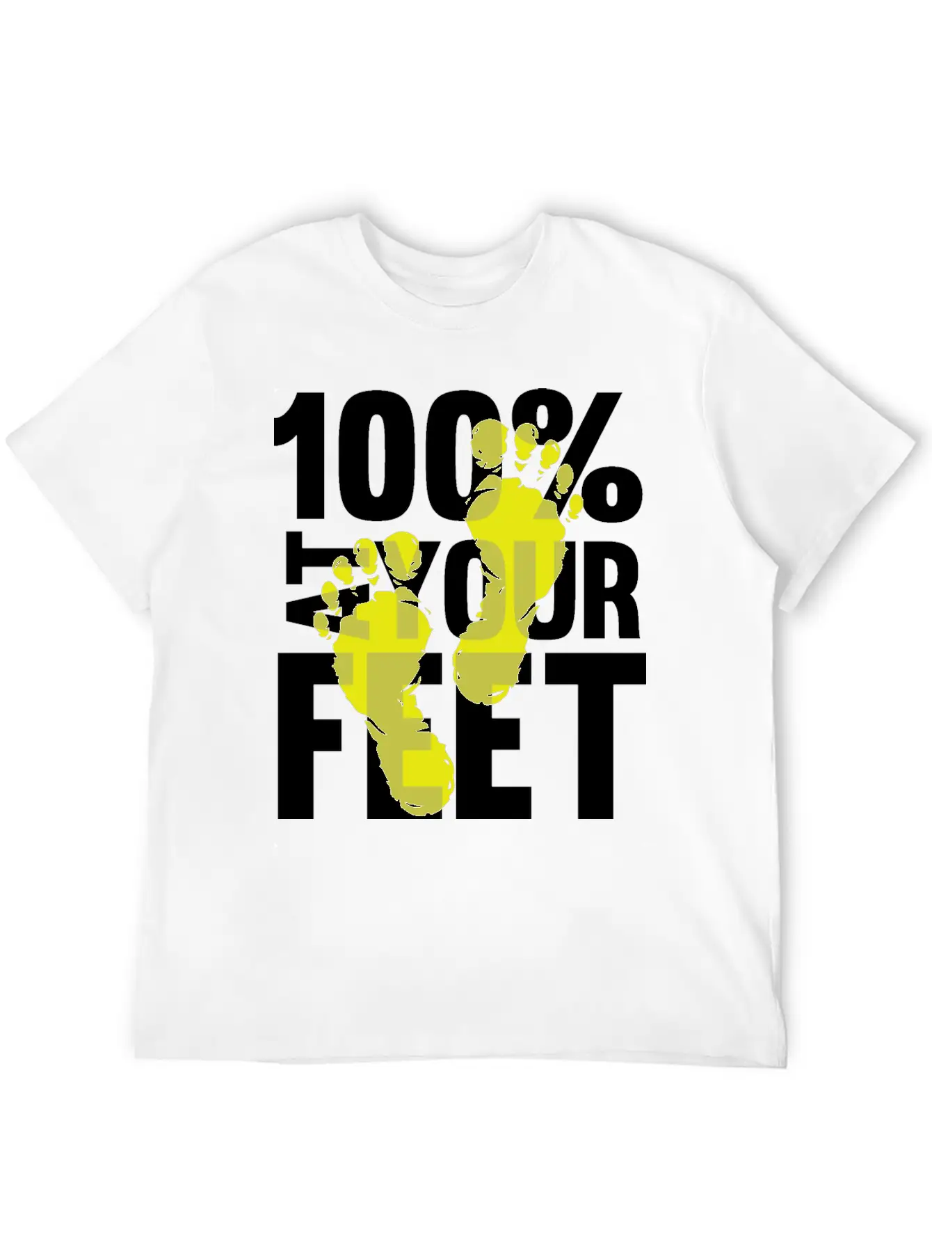 100% At Your Feet Casual Graphic T-Shirt – Simple And Comfortable Daily Wear