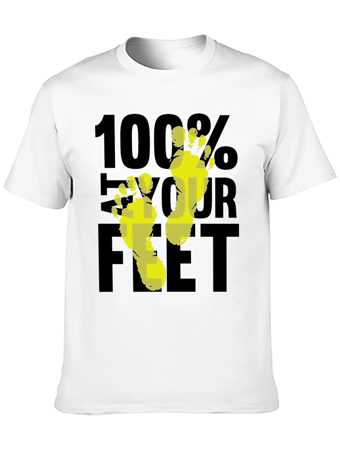 100% At Your Feet Casual Graphic T-Shirt – Simple And Comfortable Daily Wear
