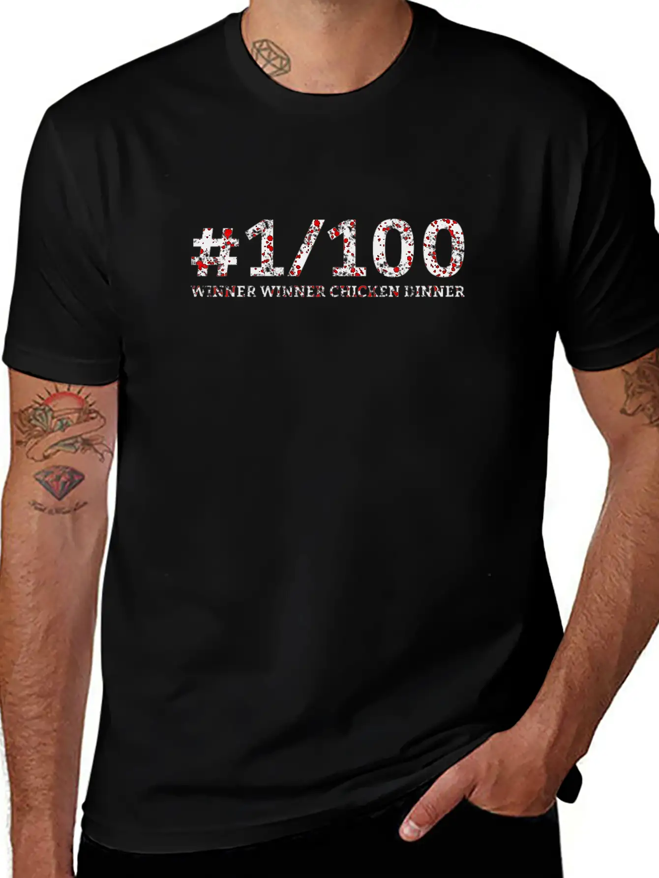 #1Alive Winner Winner Chicken Dinner Timeless Short Sleeve Tee – Comfy And Minimalist Design