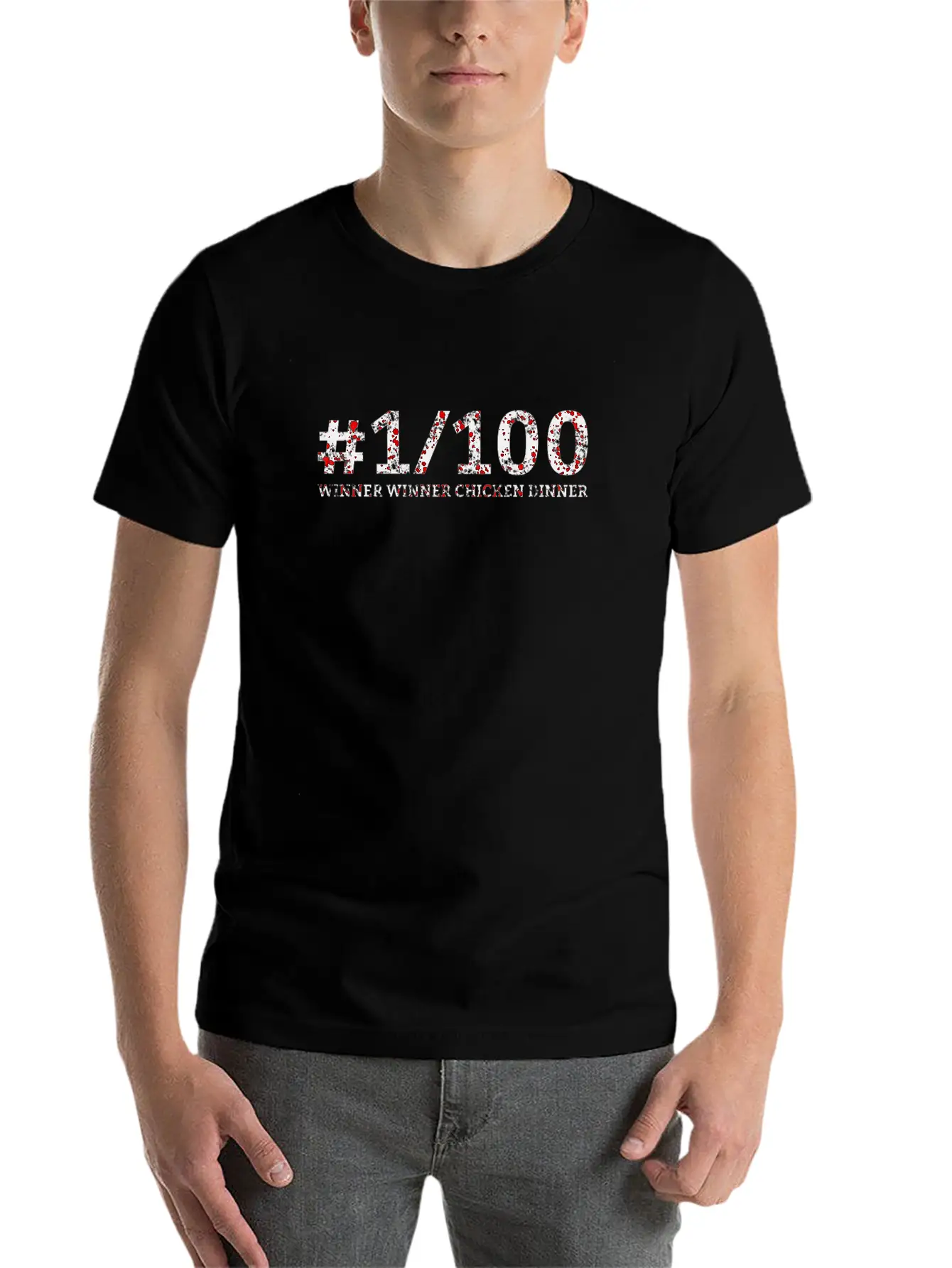 #1Alive Winner Winner Chicken Dinner Timeless Short Sleeve Tee – Comfy And Minimalist Design