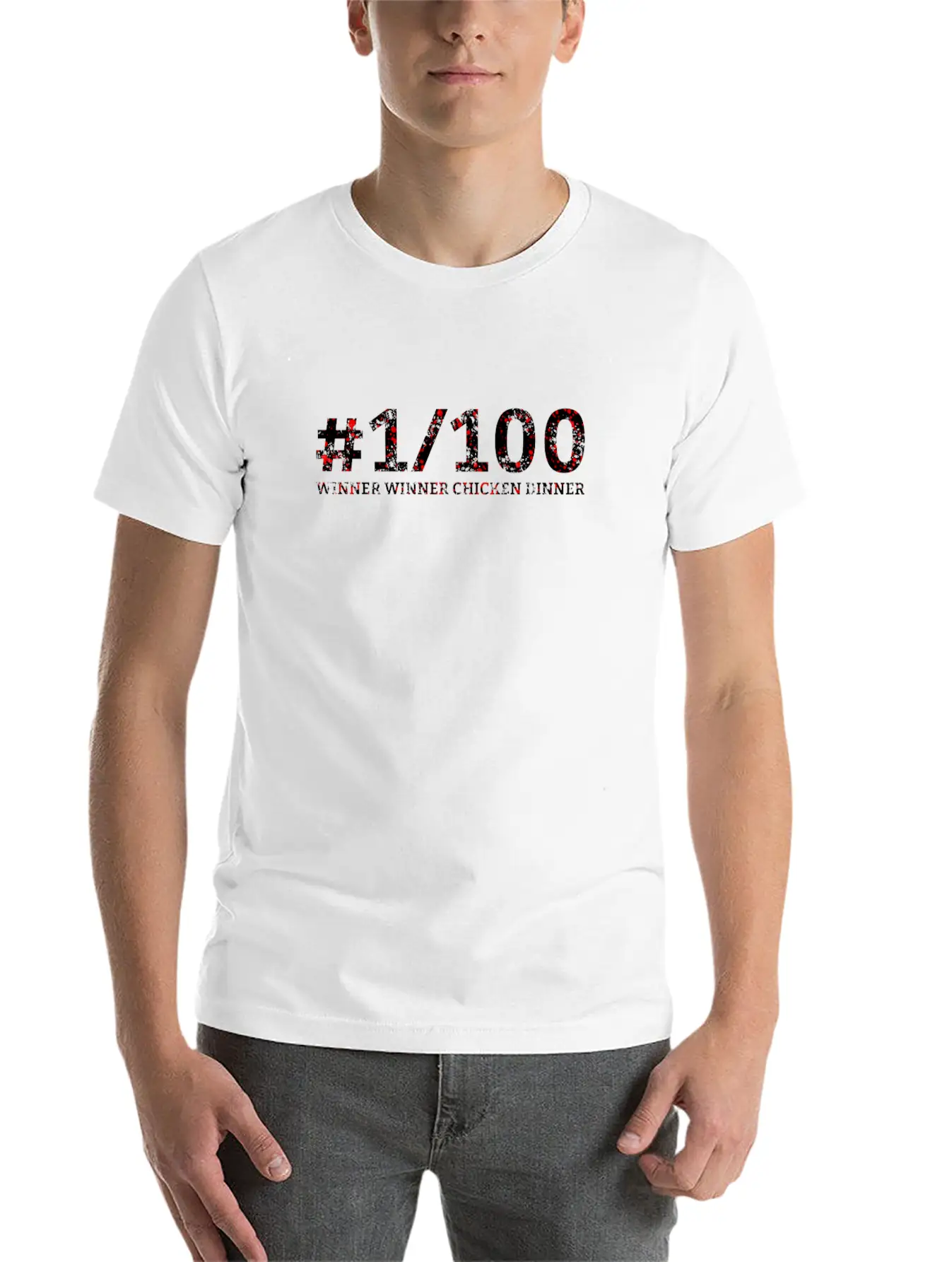 #1Alive Winner Winner Chicken Dinner Timeless Short Sleeve Tee – Comfy And Minimalist Design
