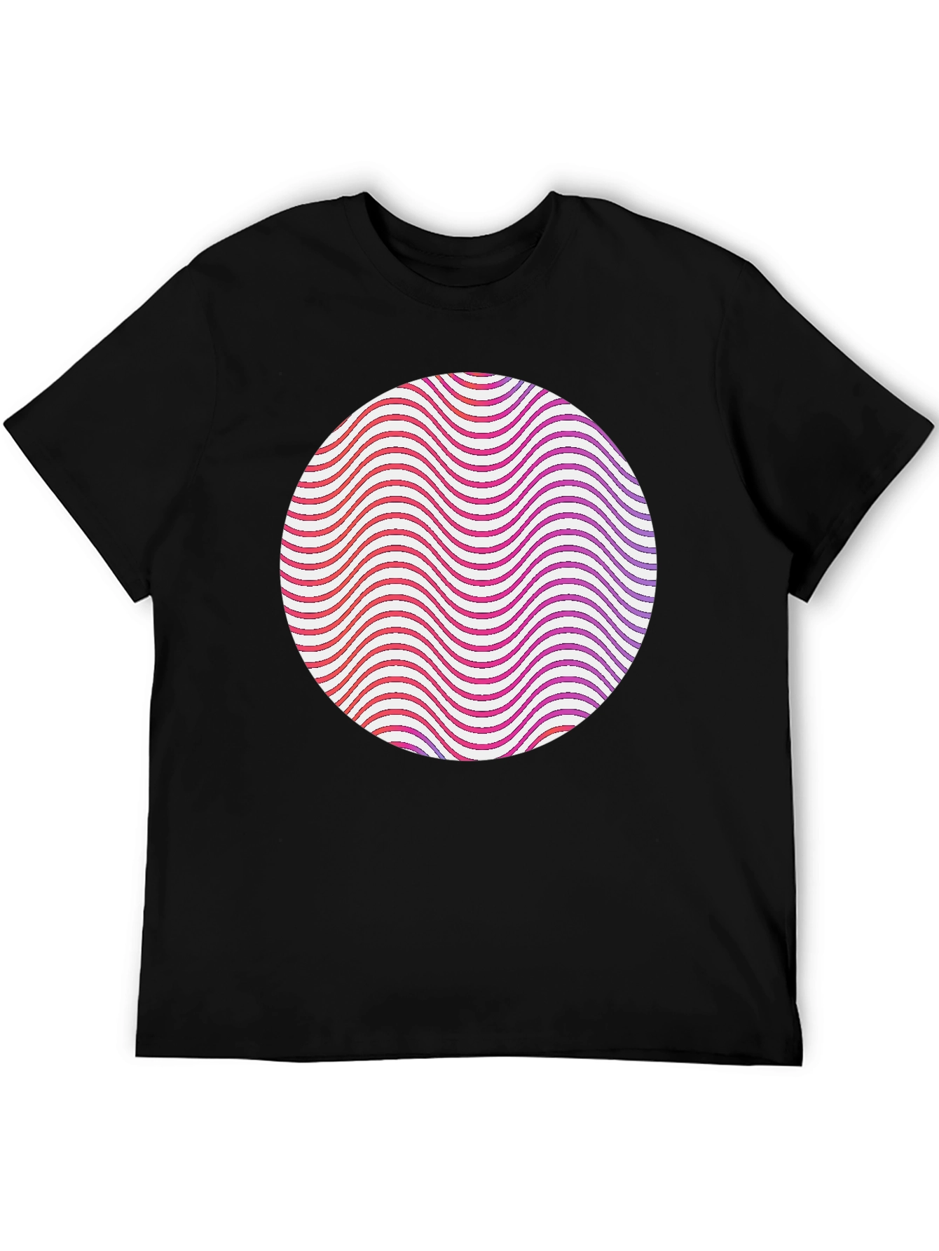 Abstract Circle Graphic Tee - Modern Style