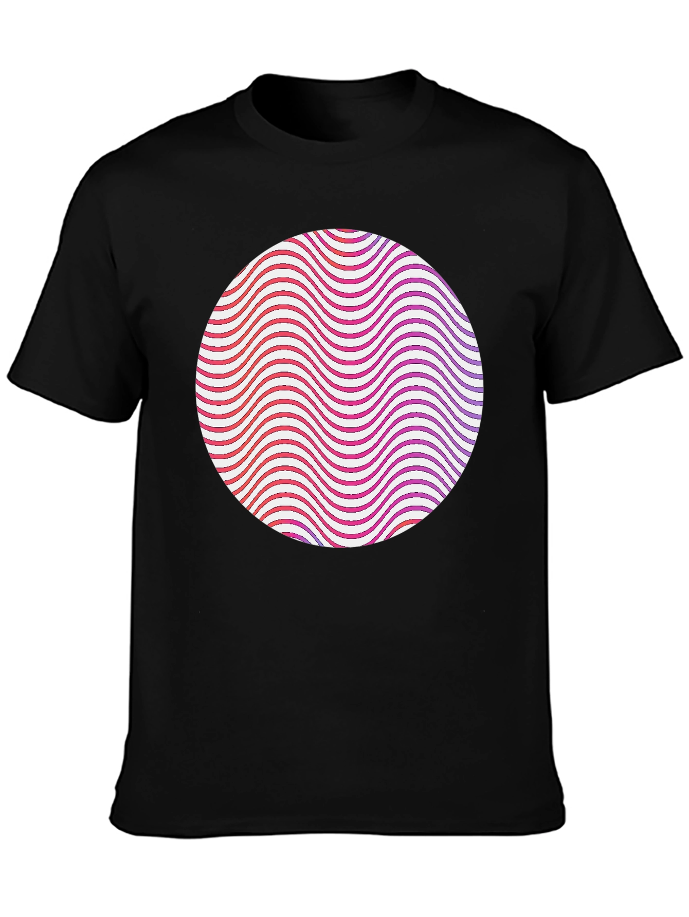 Abstract Circle Graphic Tee - Modern Style