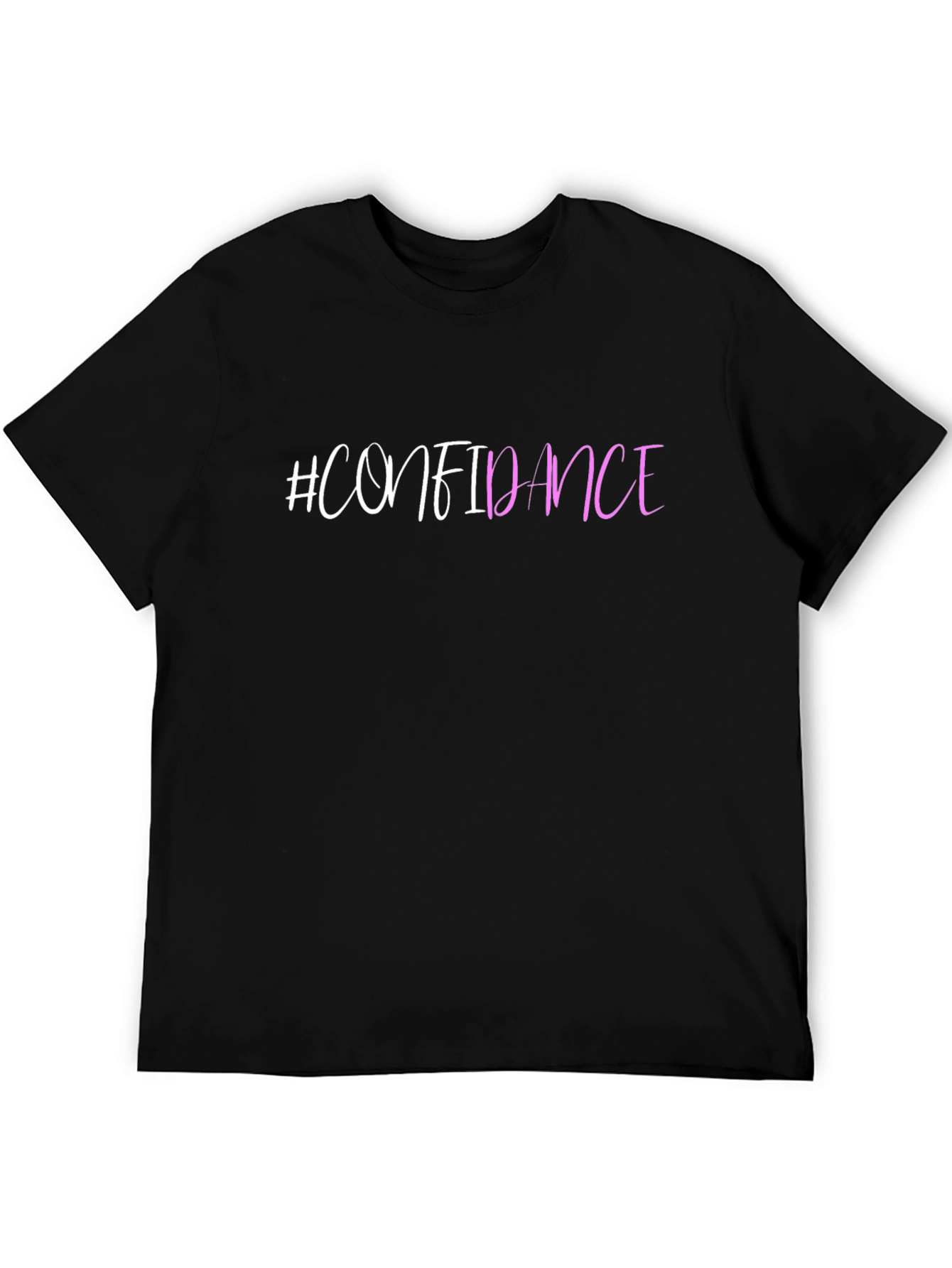 #Confidence Black Graphic Tee - Stylish & Comfy