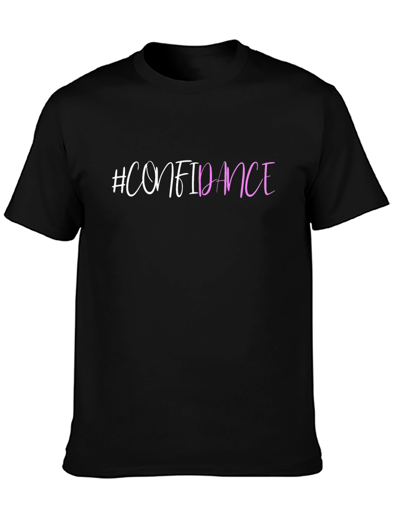 #Confidence Black Graphic Tee - Stylish & Comfy