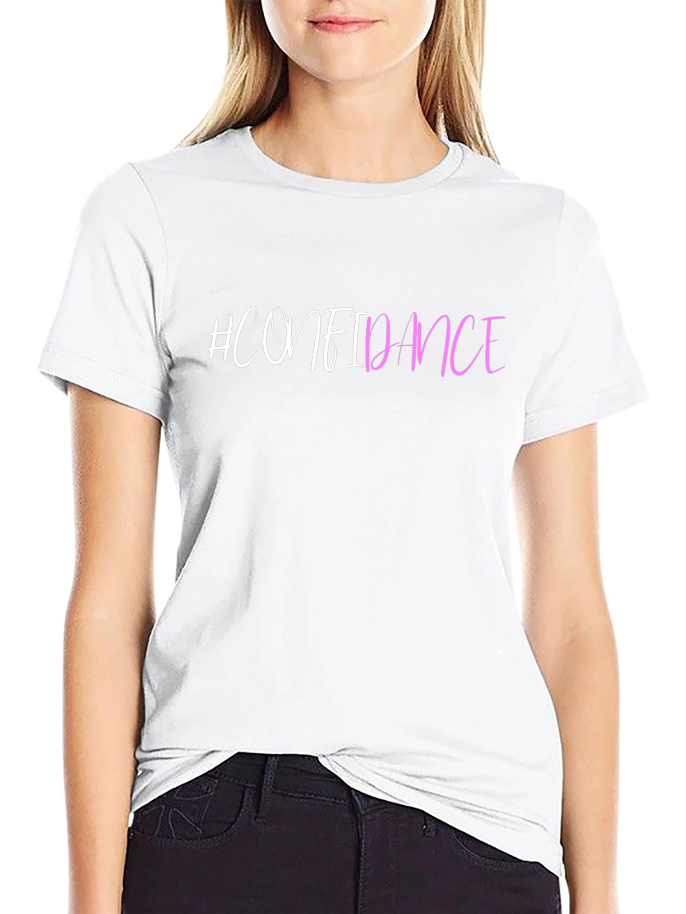 #Confidence Black Graphic Tee - Stylish & Comfy