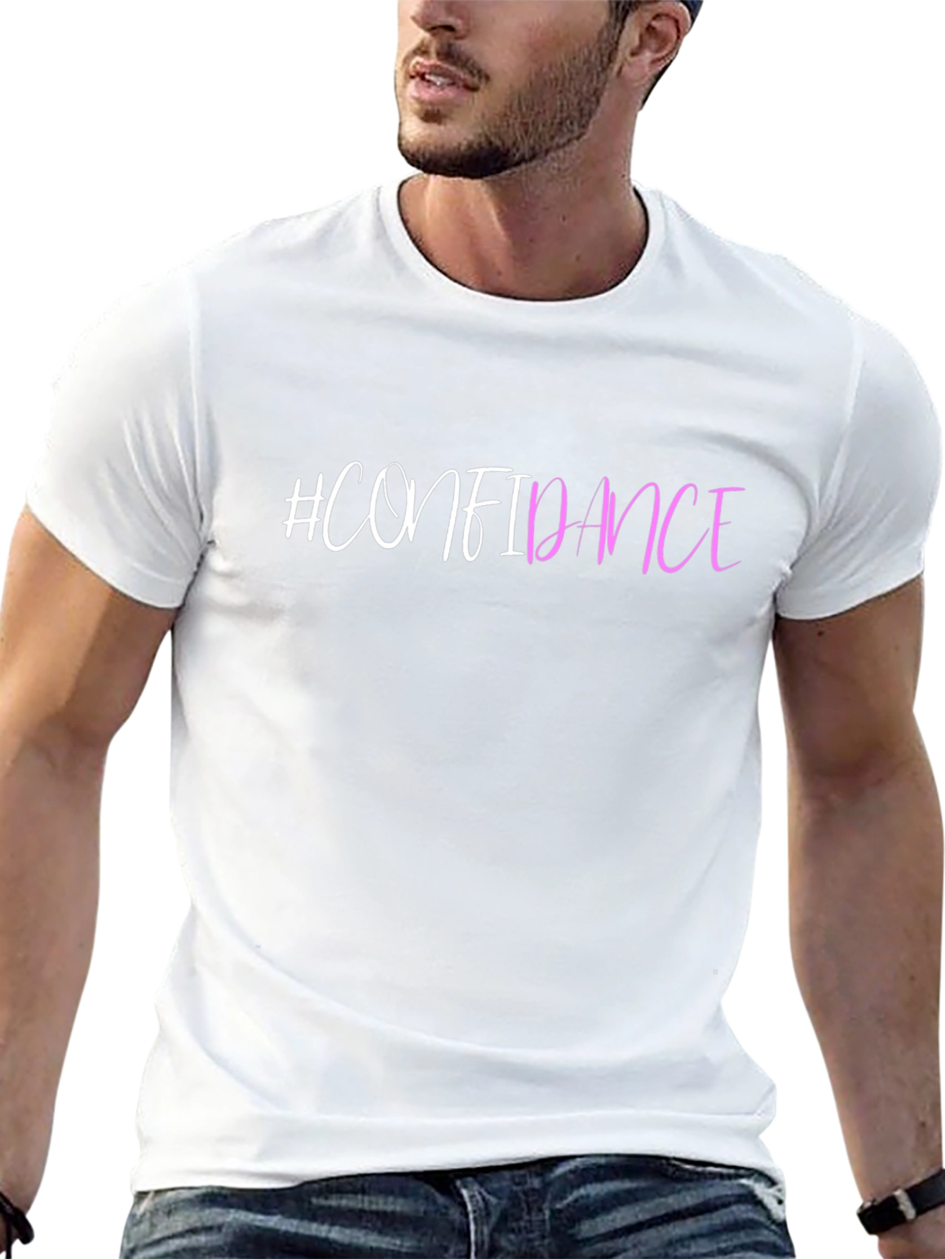 #Confidence Black Graphic Tee - Stylish & Comfy