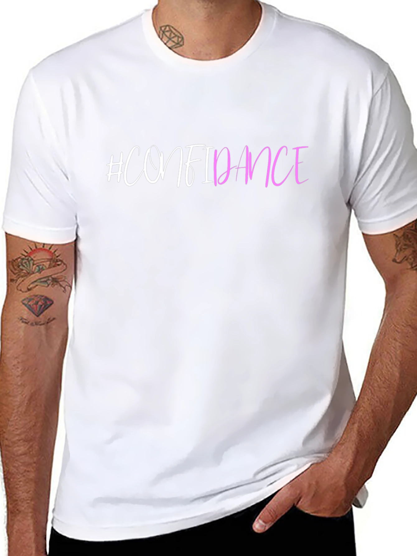 #Confidence Black Graphic Tee - Stylish & Comfy