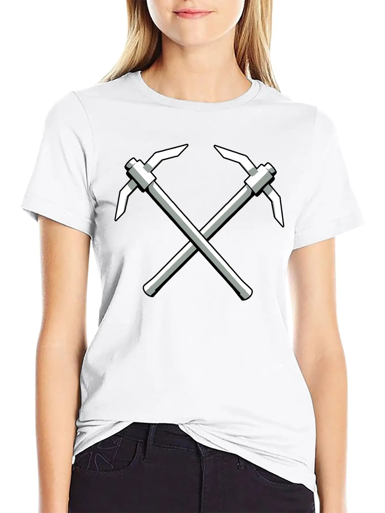 2 Pickaxes Crossover Timeless Short Sleeve Tee – Comfy And Minimalist Design