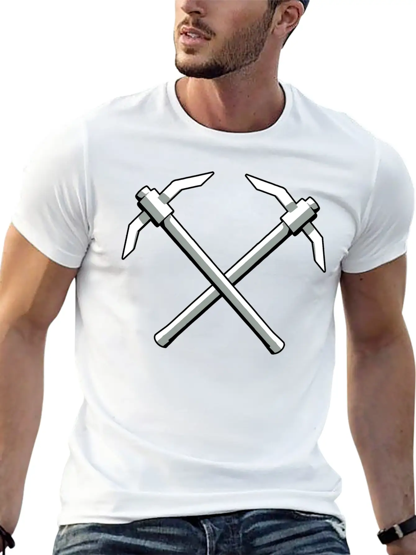2 Pickaxes Crossover Timeless Short Sleeve Tee – Comfy And Minimalist Design