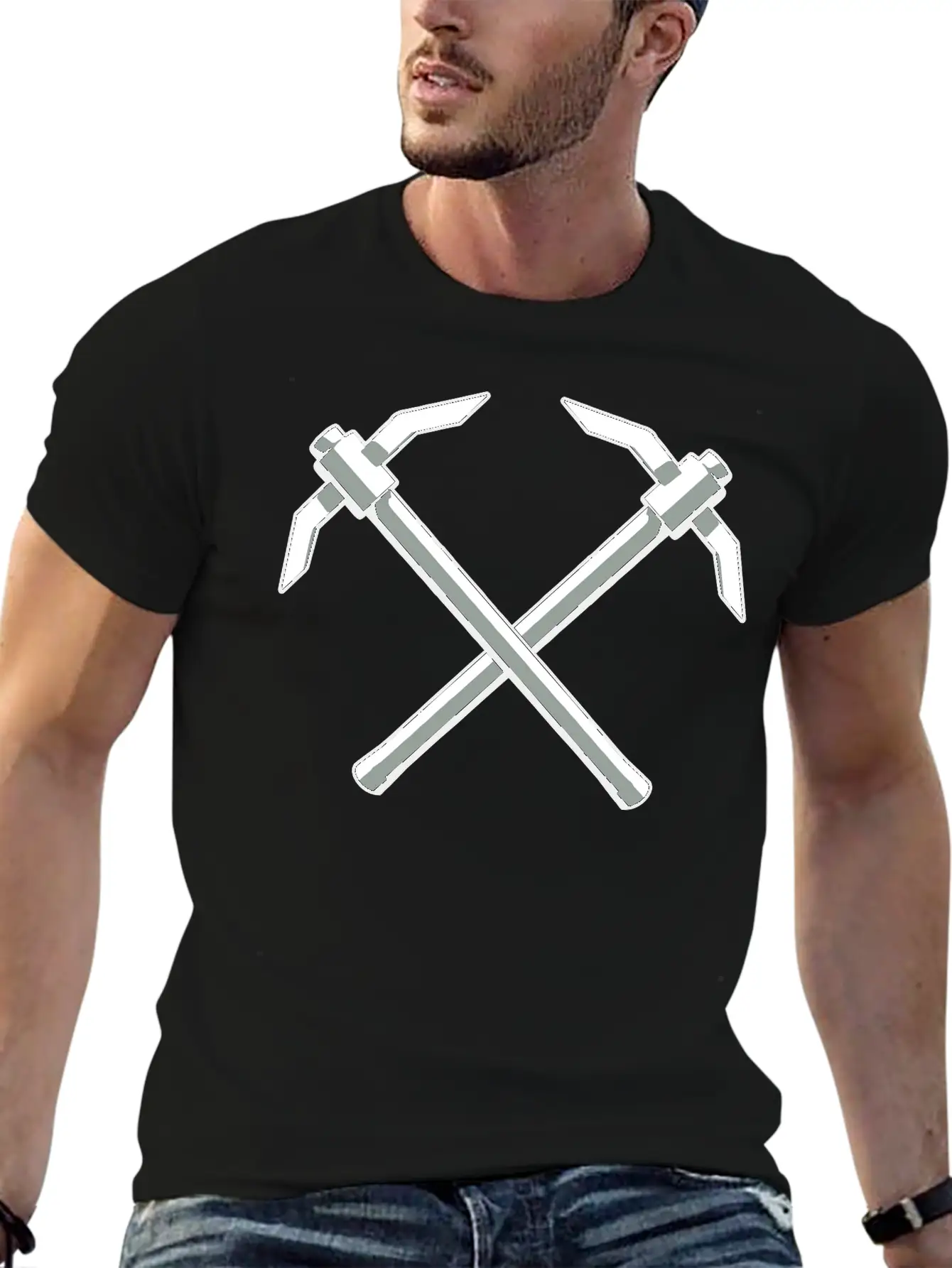 2 Pickaxes Crossover Timeless Short Sleeve Tee – Comfy And Minimalist Design
