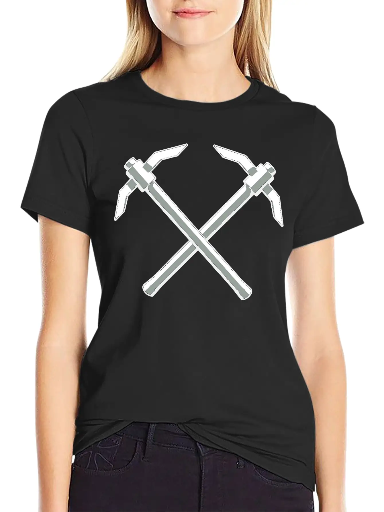 2 Pickaxes Crossover Timeless Short Sleeve Tee – Comfy And Minimalist Design