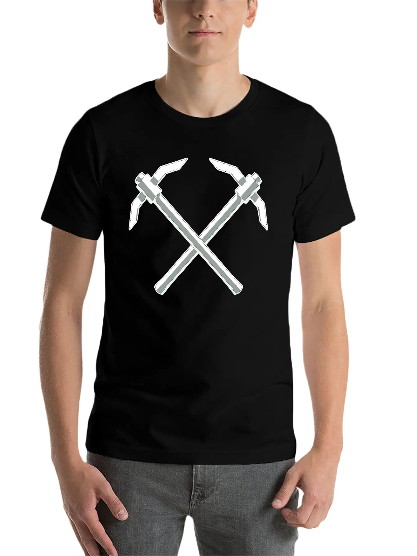 2 Pickaxes Crossover Timeless Short Sleeve Tee – Comfy And Minimalist Design