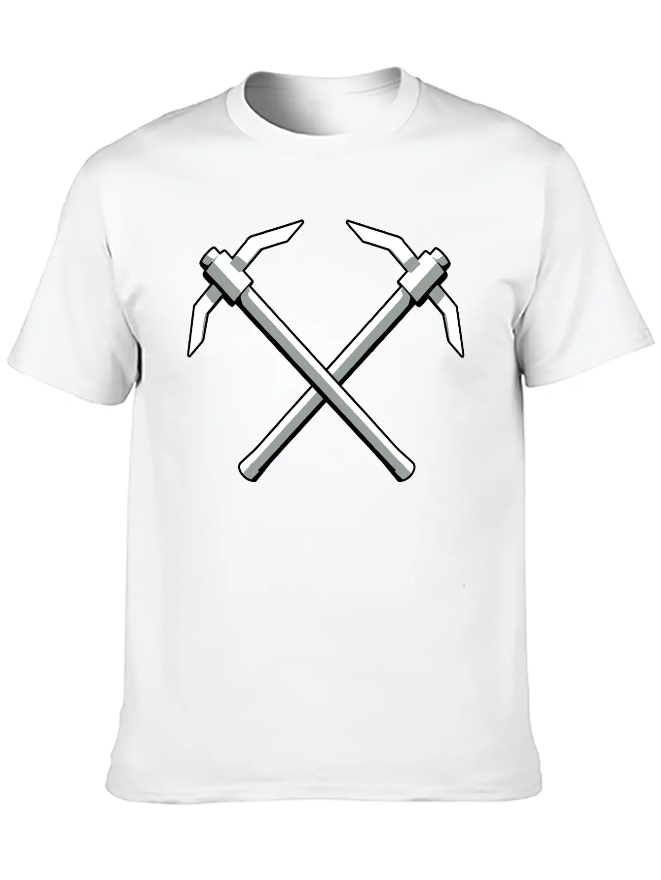 2 Pickaxes Crossover Timeless Short Sleeve Tee – Comfy And Minimalist Design