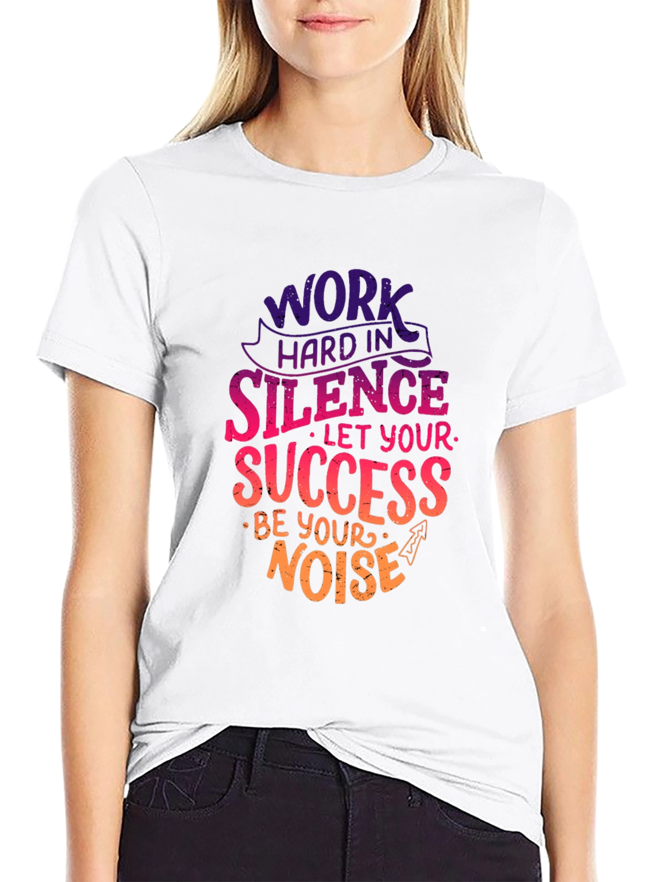 Work Hard in Silence T-Shirt Motivational Quote Tee