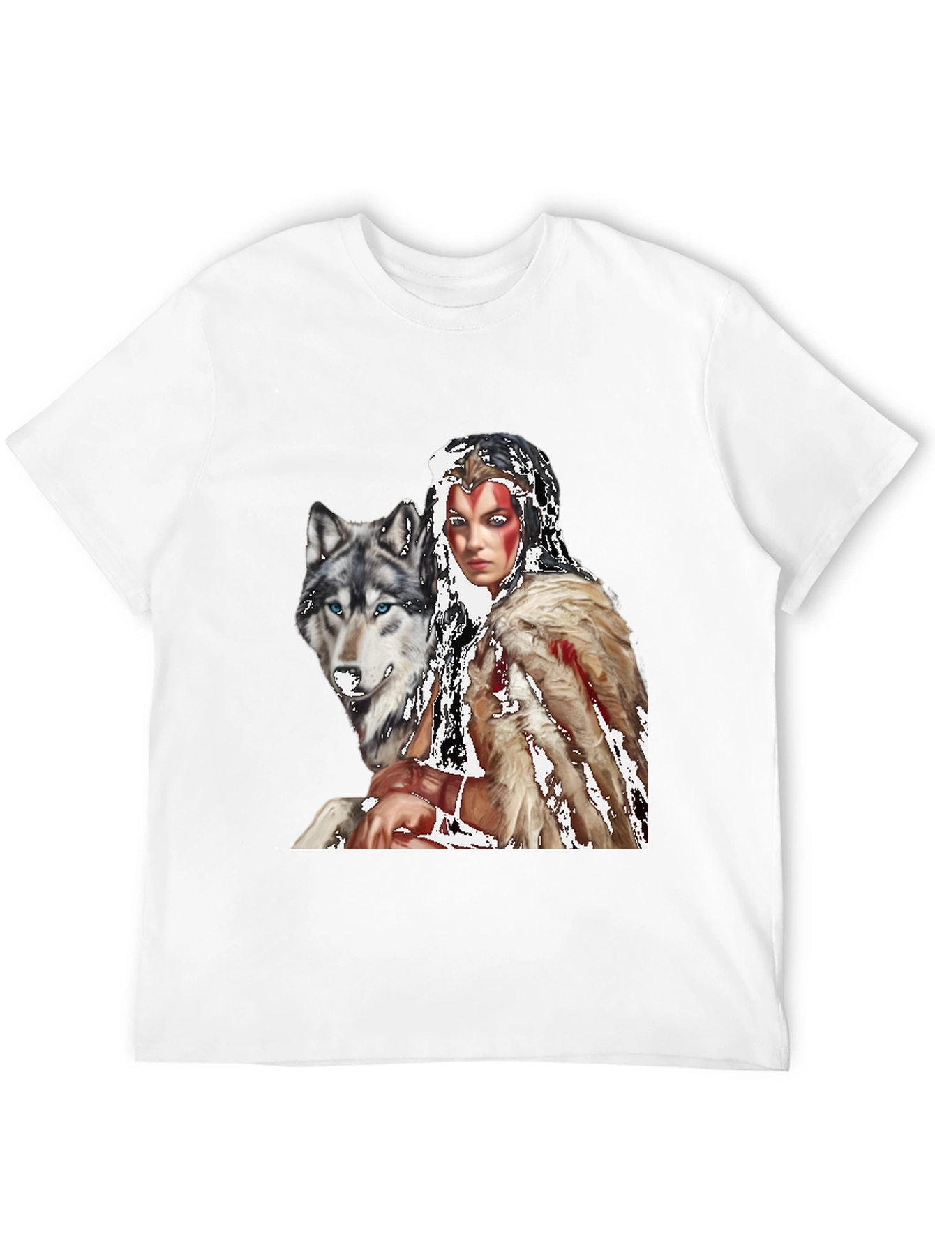 Wolf & Warrior T-Shirt - Black