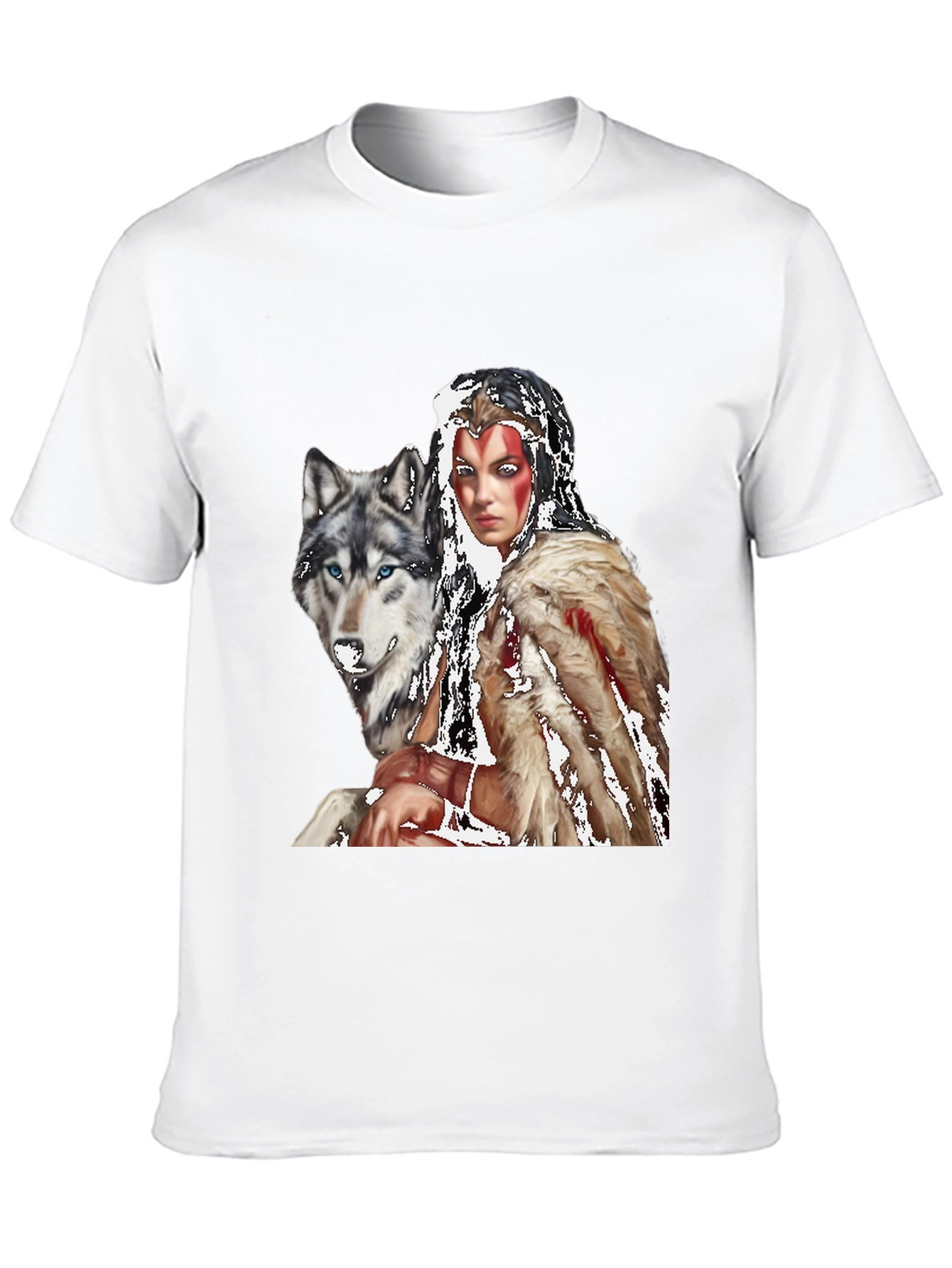 Wolf & Warrior T-Shirt - Black