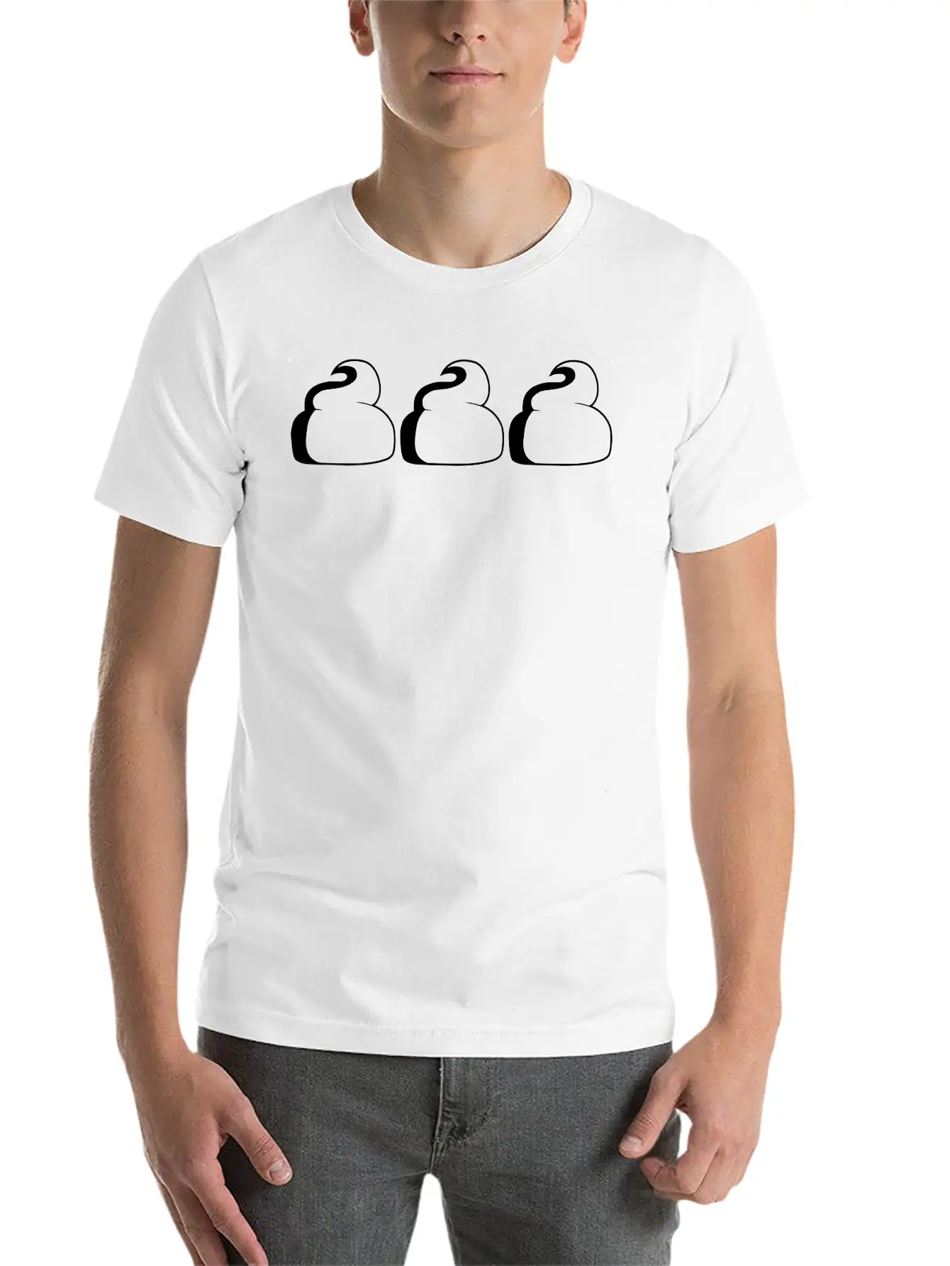 3 Heap Group Team Pattern Design Little Shit Poiso Casual Graphic T-Shirt – Simple And Comfortable Daily Wear