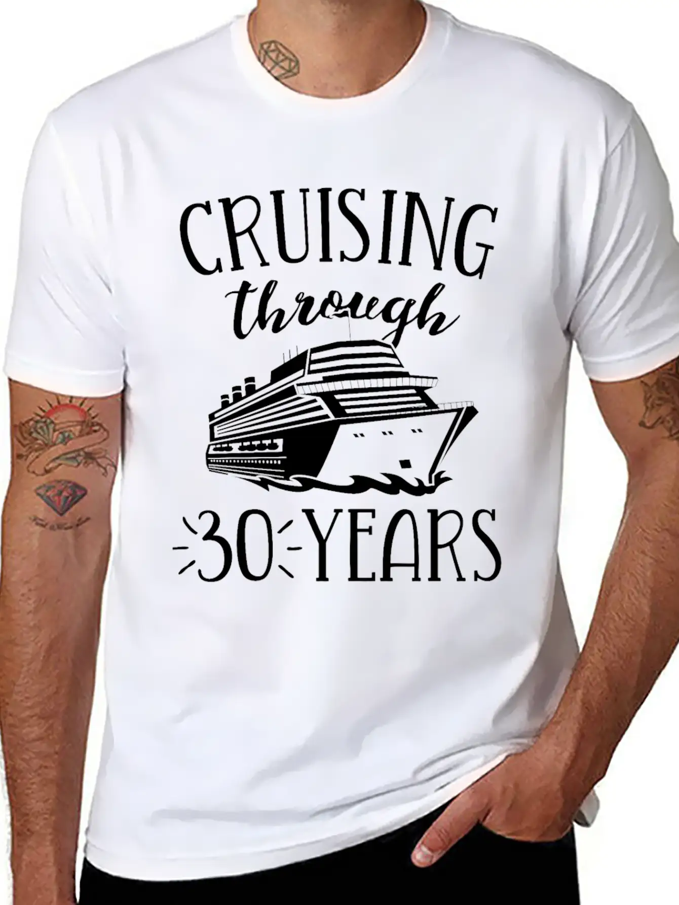 30th Anniversary Cruise TShirt Vacation Match Casual Graphic T-Shirt – Simple And Comfortable Daily Wear
