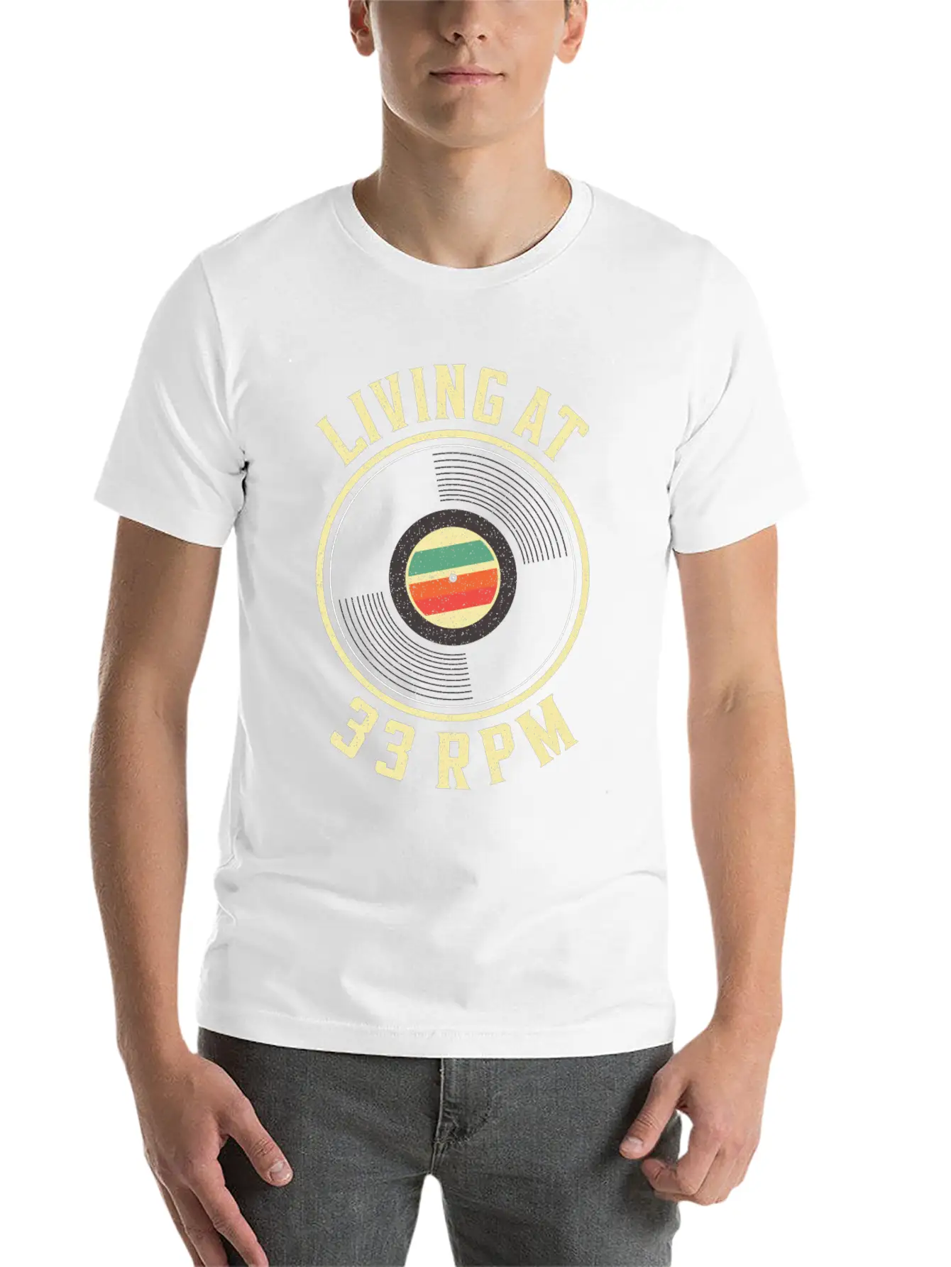 33RPM Vinyl Record Collecting Music Record Player Casual Graphic T-Shirt – Simple And Comfortable Daily Wear