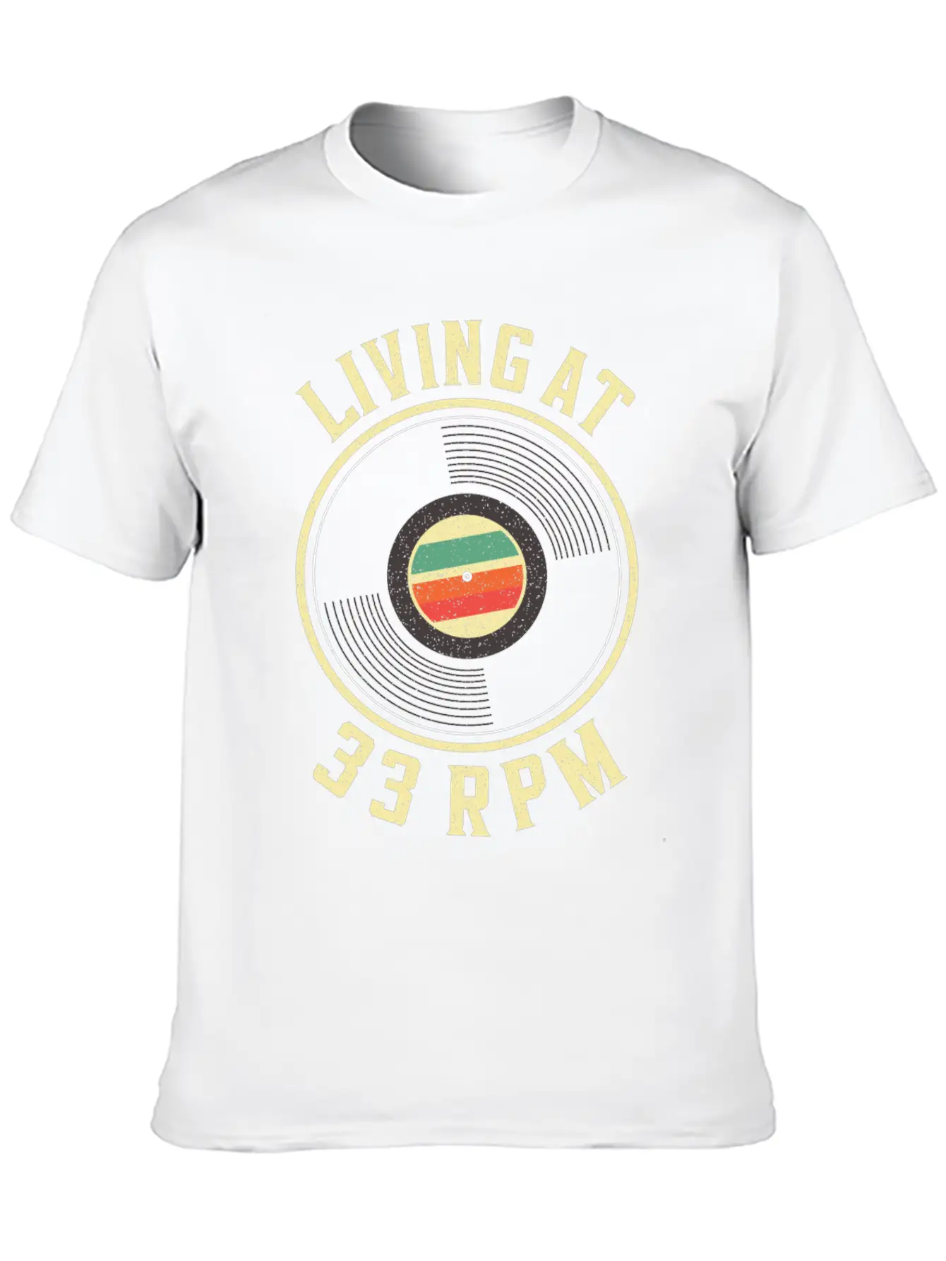 33RPM Vinyl Record Collecting Music Record Player Casual Graphic T-Shirt – Simple And Comfortable Daily Wear