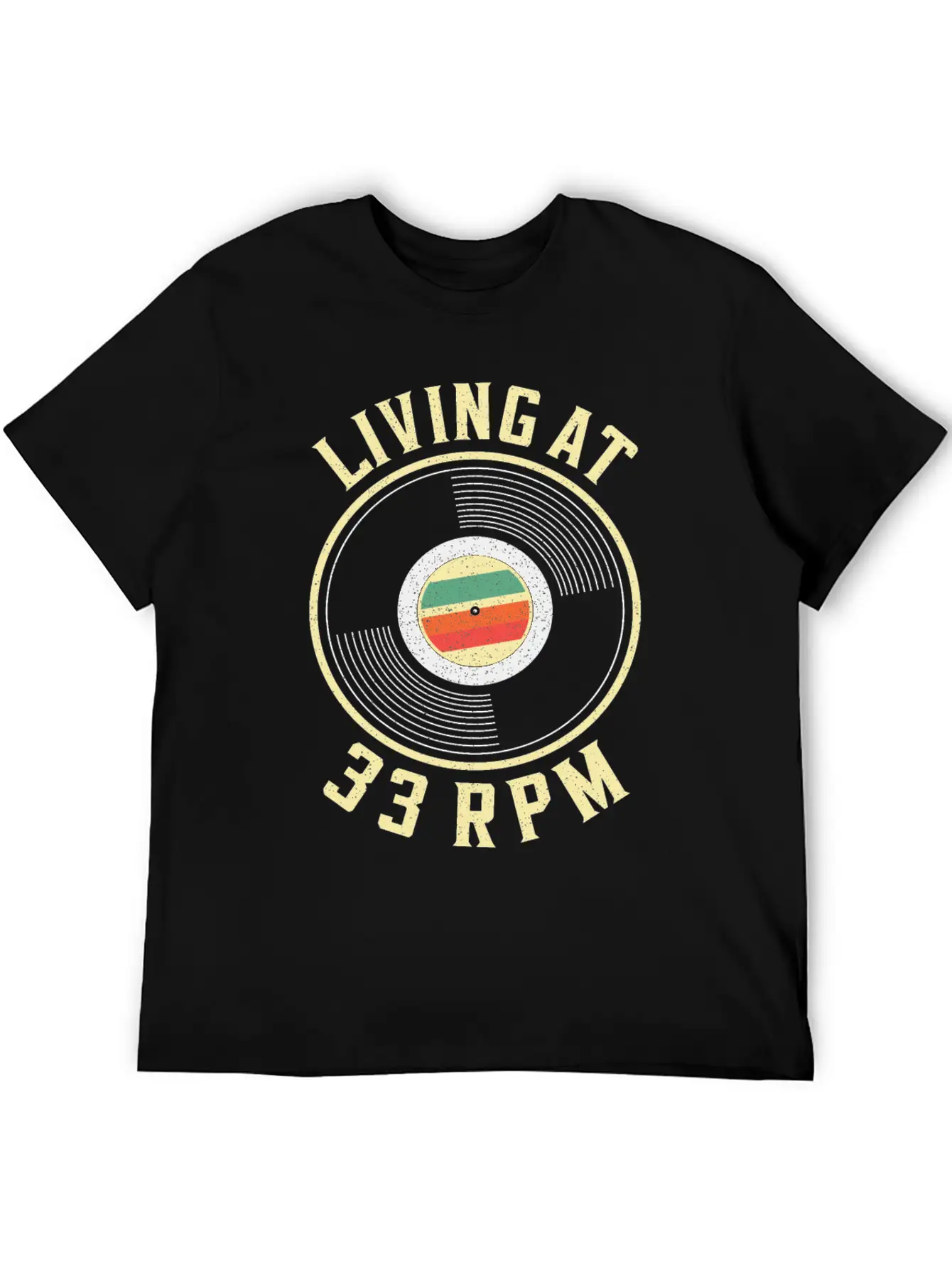 33RPM Vinyl Record Collecting Music Record Player Casual Graphic T-Shirt – Simple And Comfortable Daily Wear