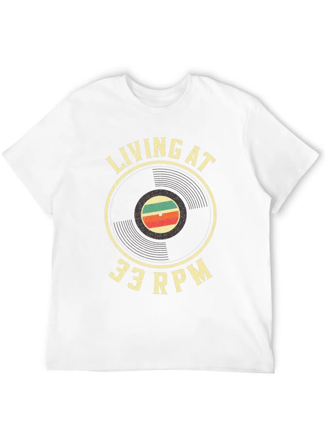 33RPM Vinyl Record Collecting Music Record Player Casual Graphic T-Shirt – Simple And Comfortable Daily Wear