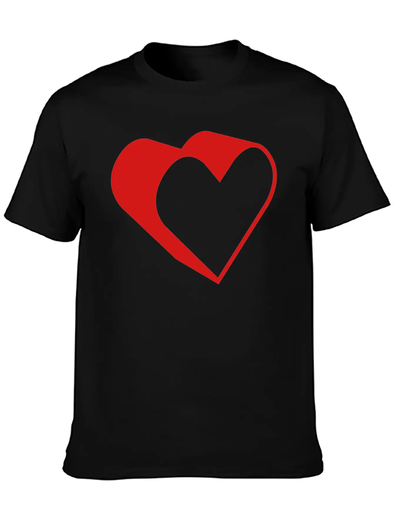 3d Heart Casual Graphic T-Shirt – Simple And Comfortable Daily Wear
