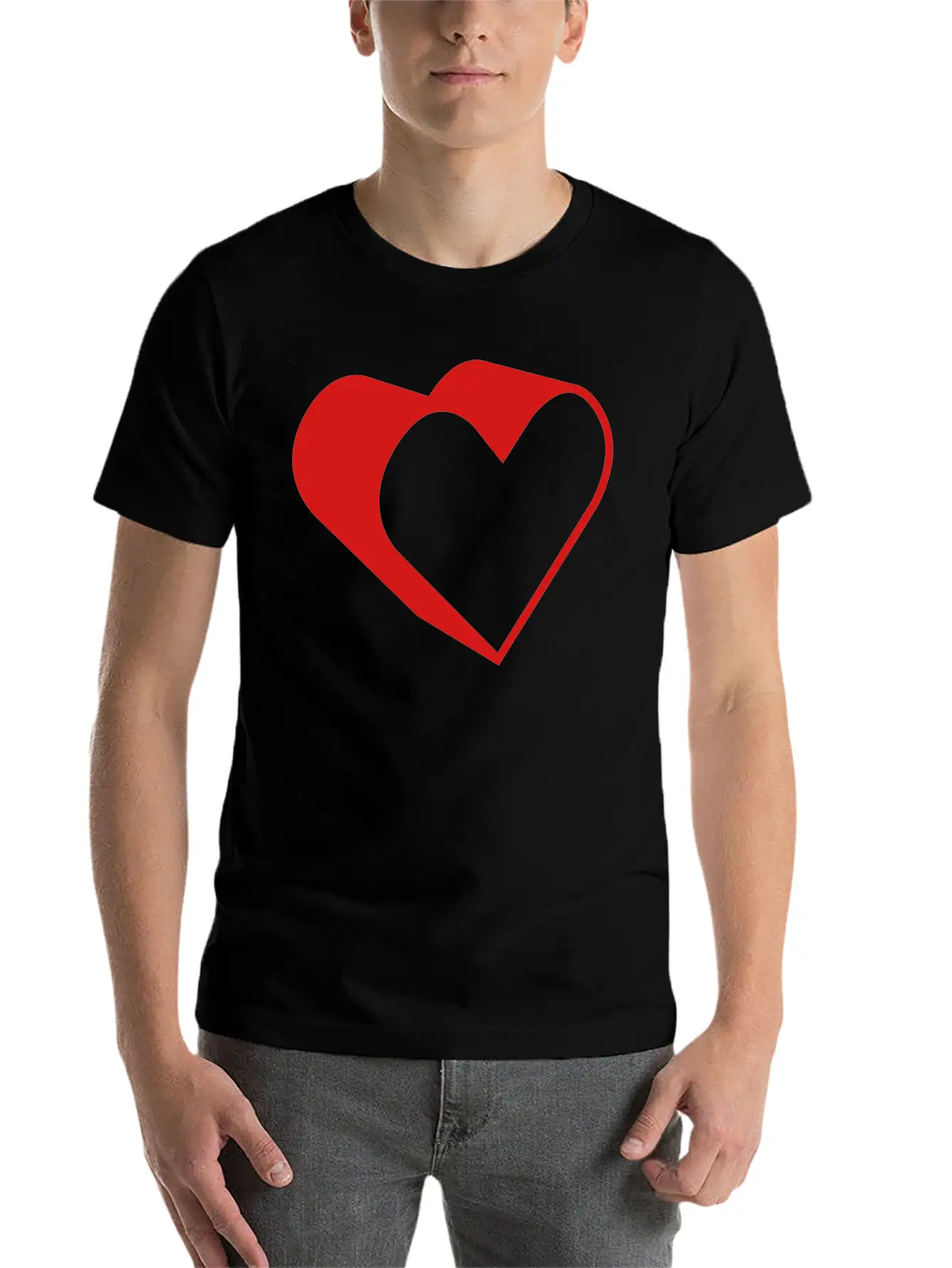 3d Heart Casual Graphic T-Shirt – Simple And Comfortable Daily Wear