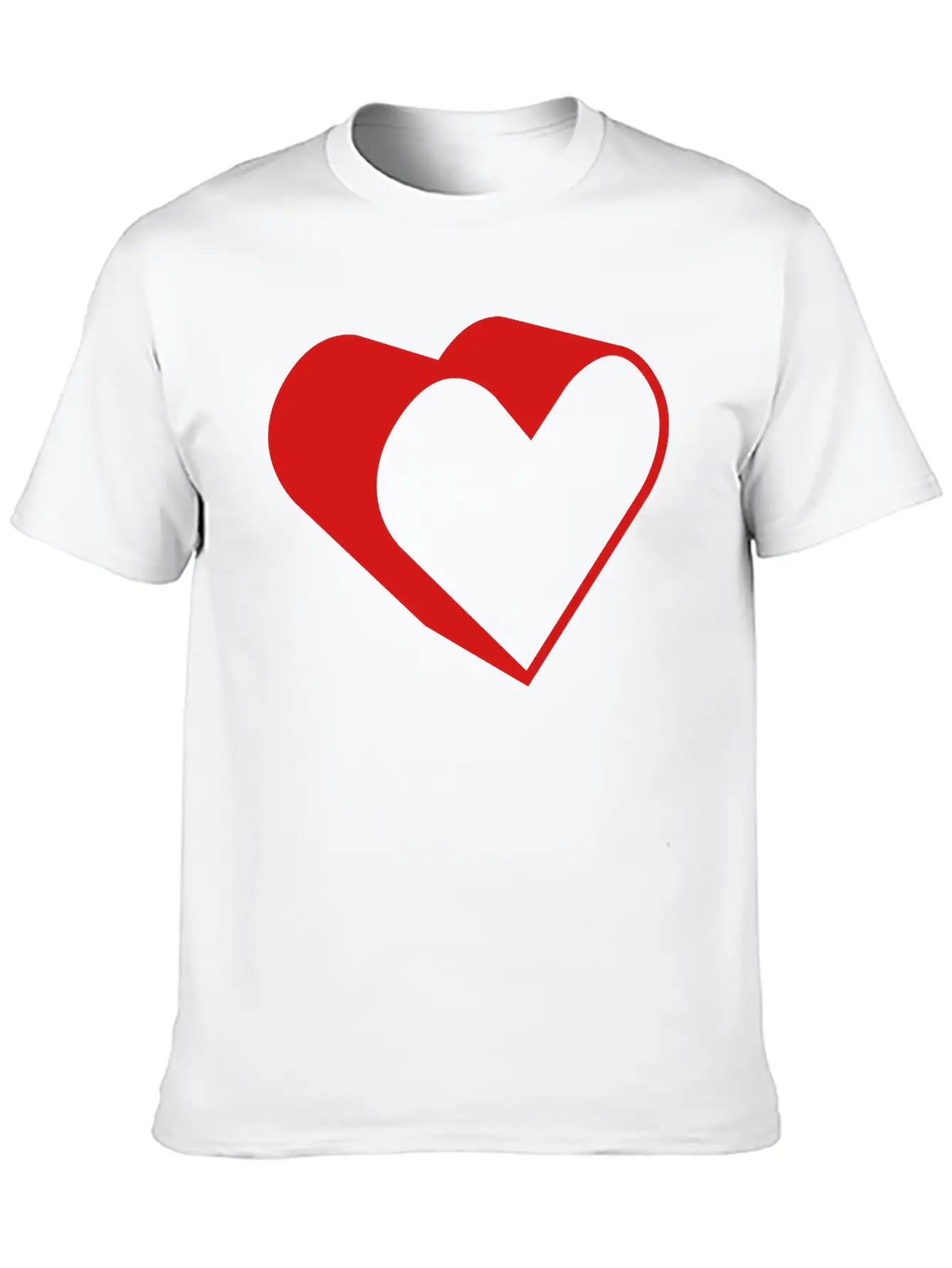 3d Heart Casual Graphic T-Shirt – Simple And Comfortable Daily Wear