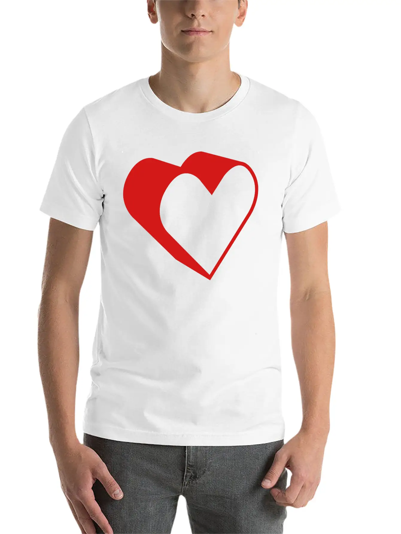 3d Heart Casual Graphic T-Shirt – Simple And Comfortable Daily Wear