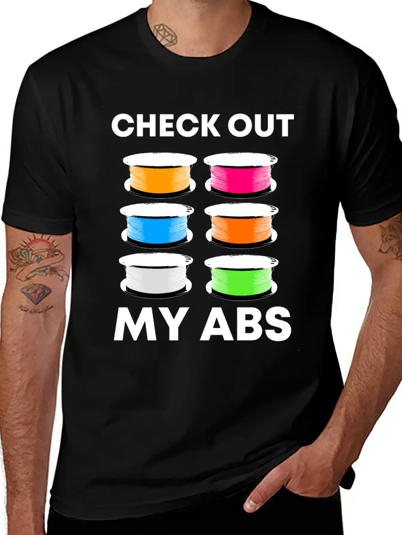 3D Pressure Filament Abs Casual Graphic T-Shirt – Simple And Comfortable Daily Wear