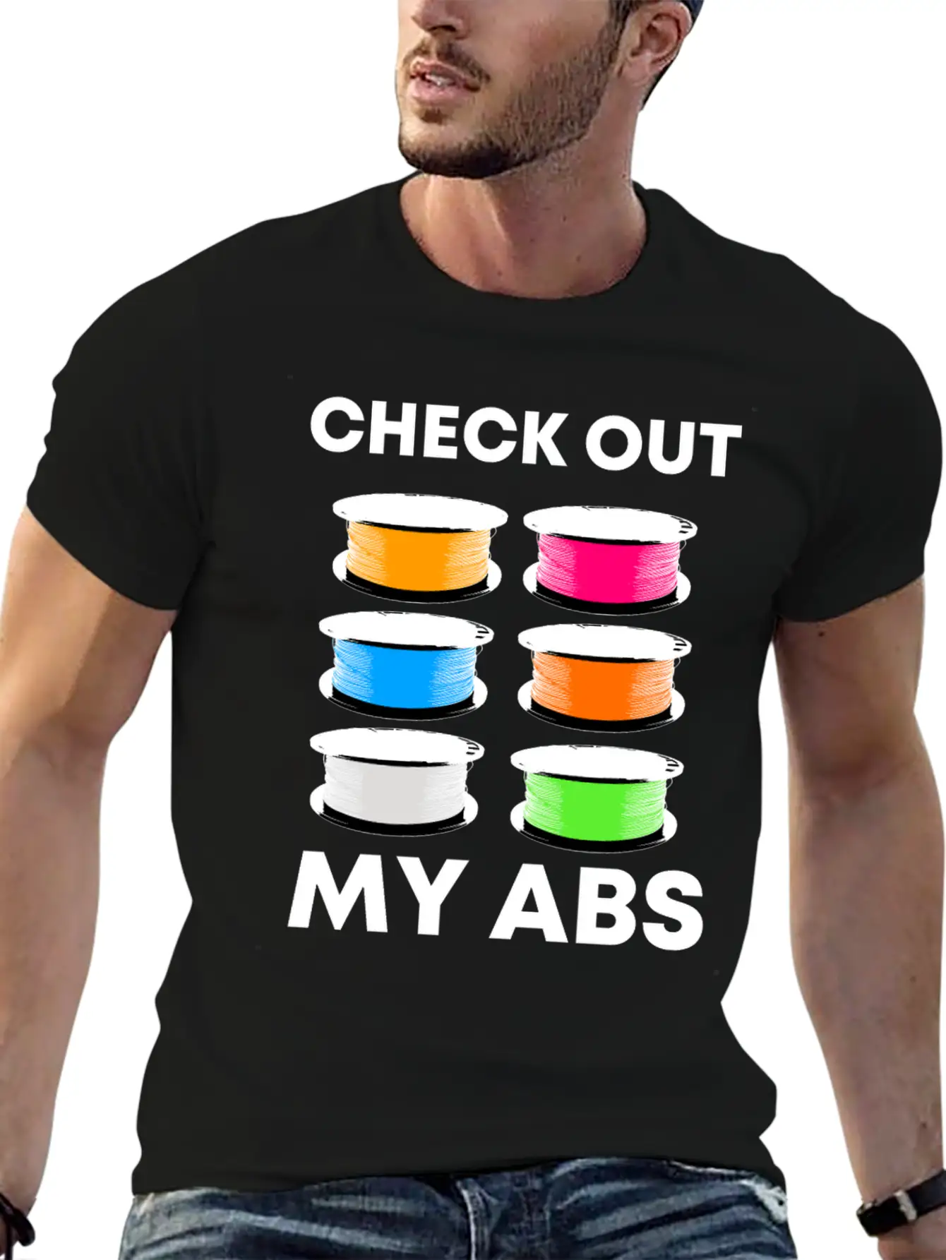 3D Pressure Filament Abs Casual Graphic T-Shirt – Simple And Comfortable Daily Wear
