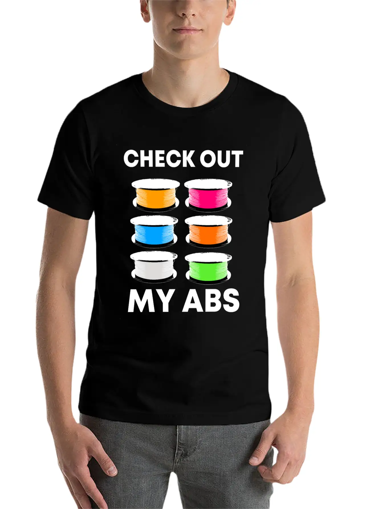 3D Pressure Filament Abs Casual Graphic T-Shirt – Simple And Comfortable Daily Wear