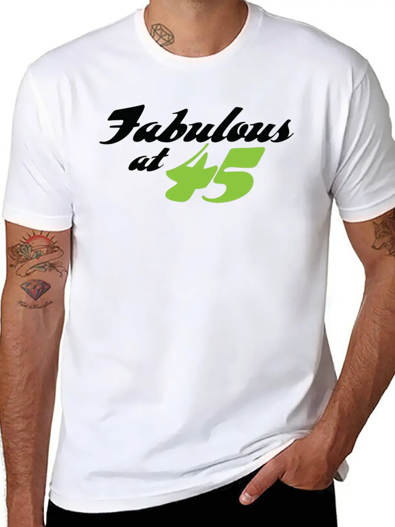 45 Years Old And Fabulous! Casual Graphic T-Shirt – Simple And Comfortable Daily Wear
