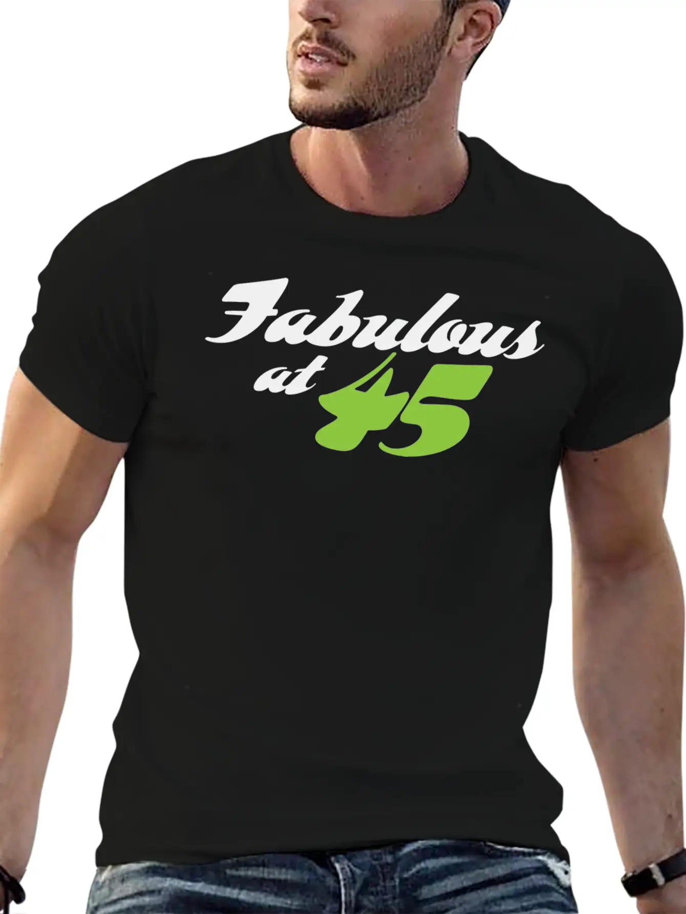 45 Years Old And Fabulous! Casual Graphic T-Shirt – Simple And Comfortable Daily Wear