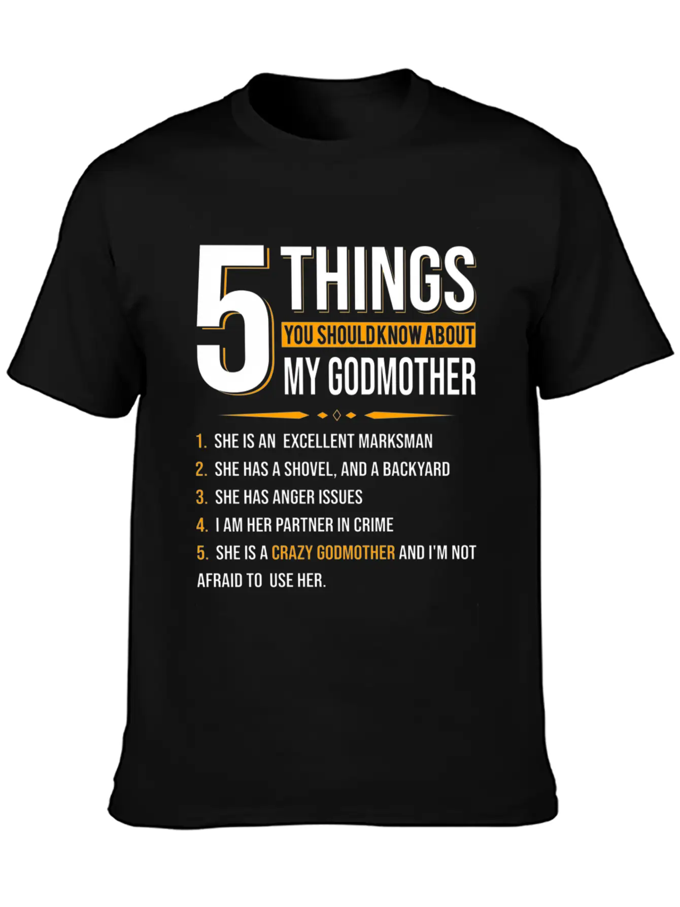 5 Things You Should Know About My Godmother Casual Graphic T-Shirt – Simple And Comfortable Daily Wear